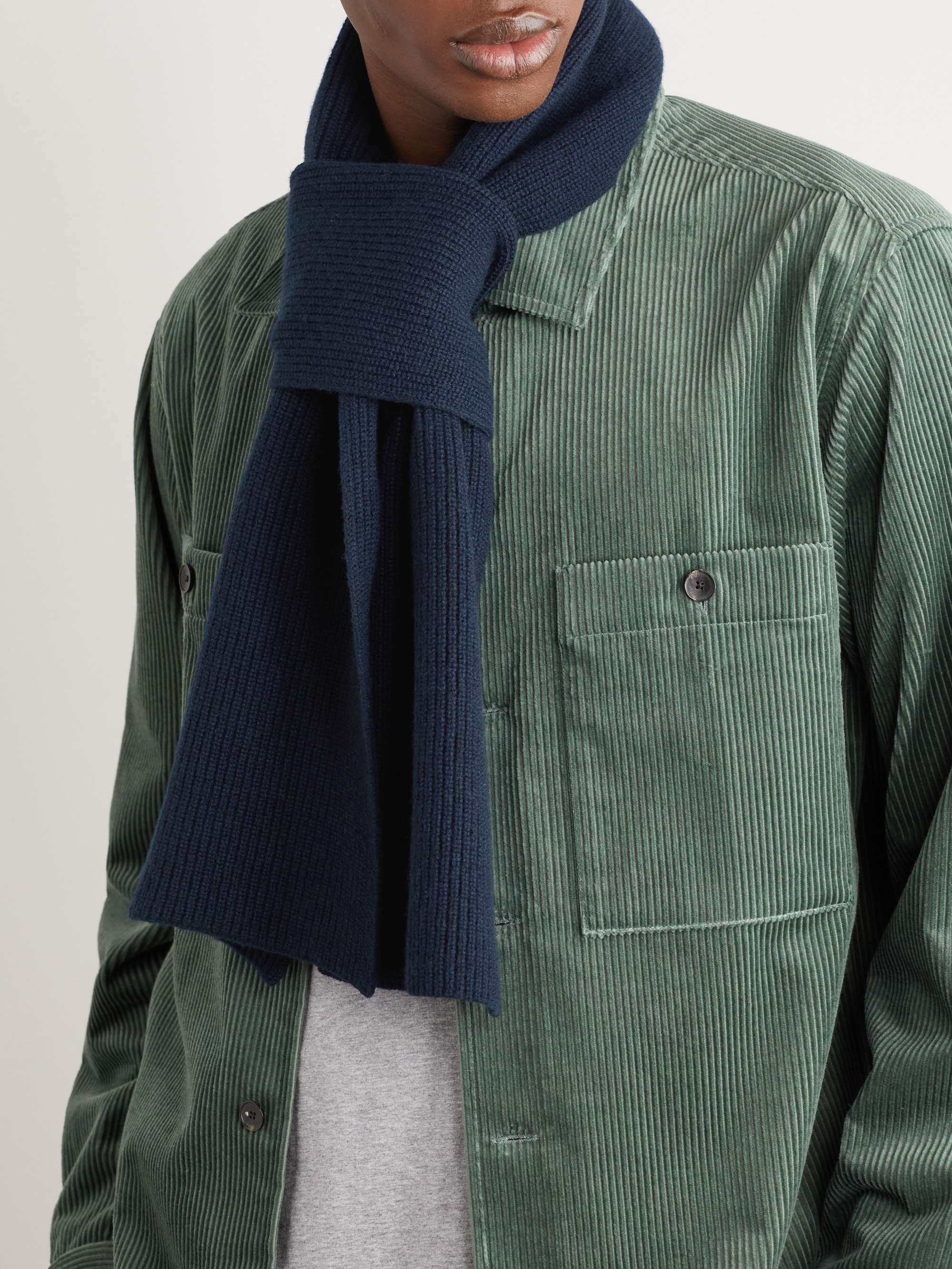 MR P. Ribbed Cashmere Scarf