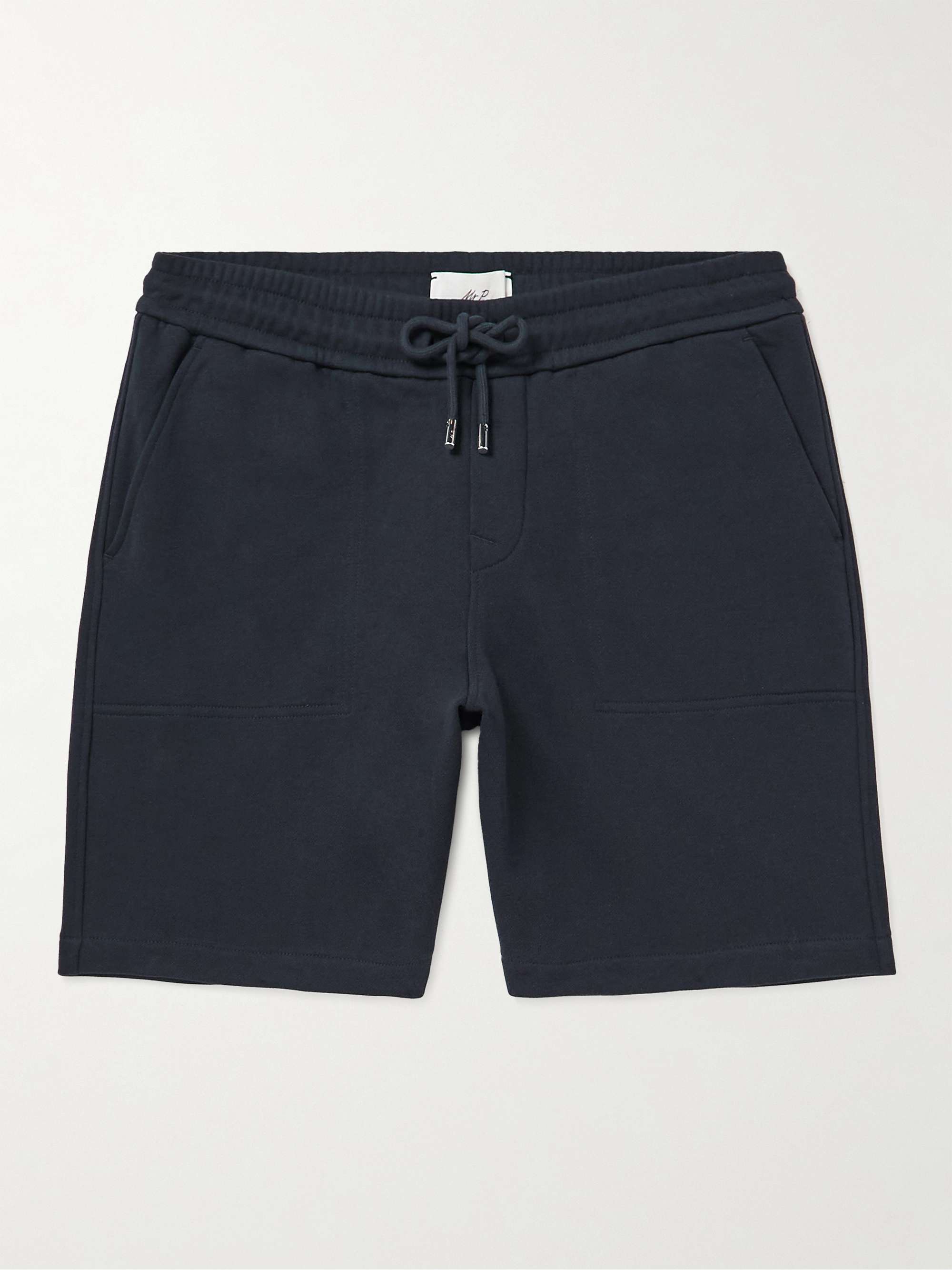 Straight-Leg Organic Cotton-Jersey Drawstring Shorts