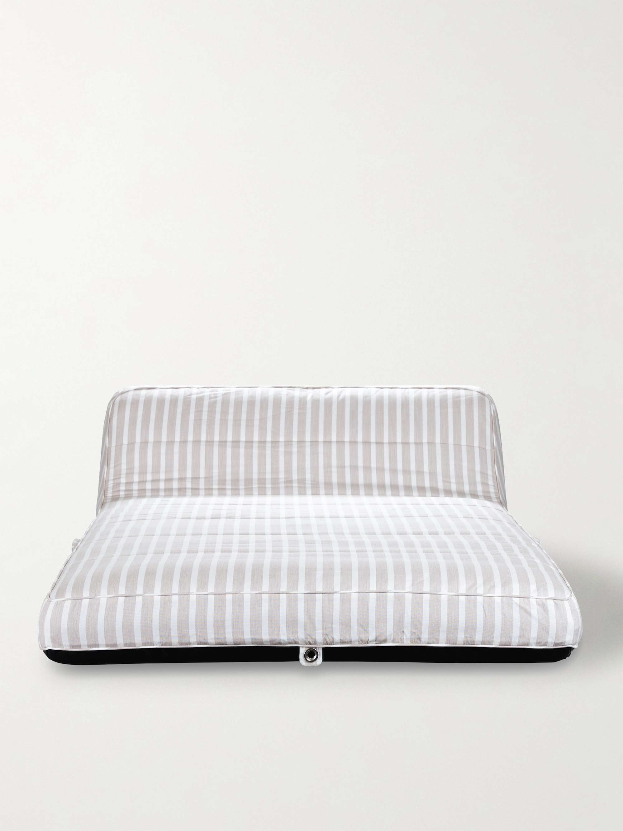 OLIVER JAMES LILOS Double Shore Linen Striped Upholstered TPU Pool Lounger