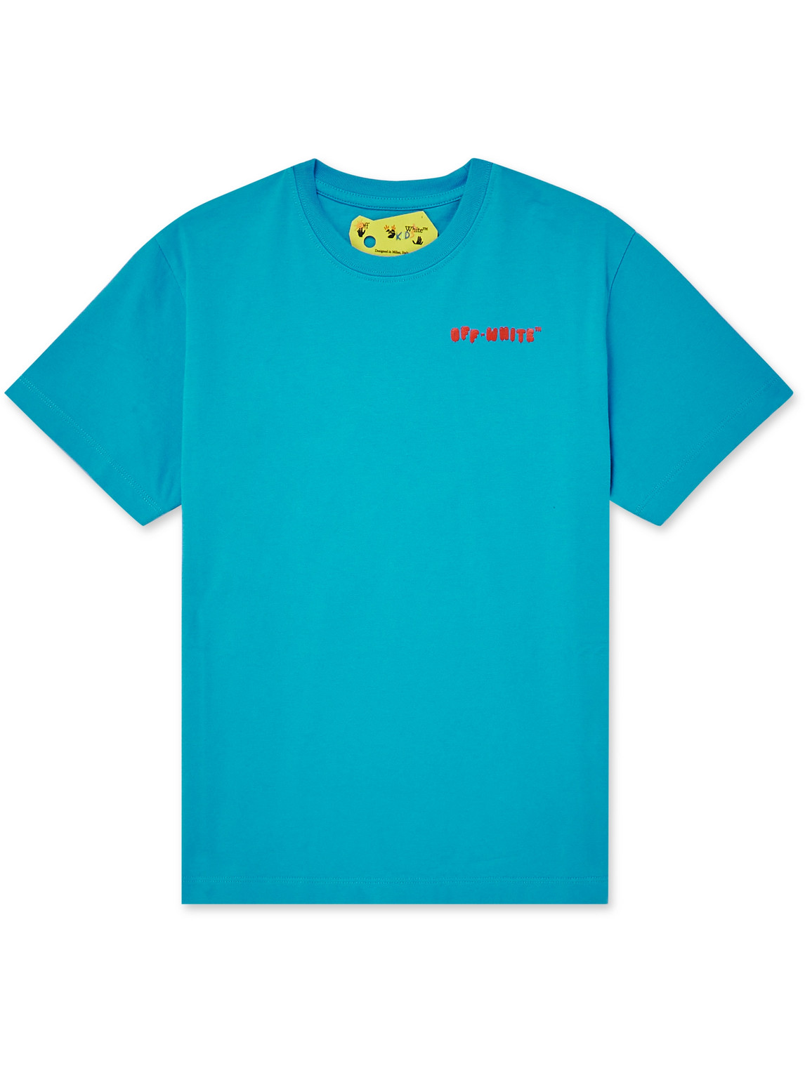 Off-white Balloons Logo-print Cotton-jersey T-shirt In Blue