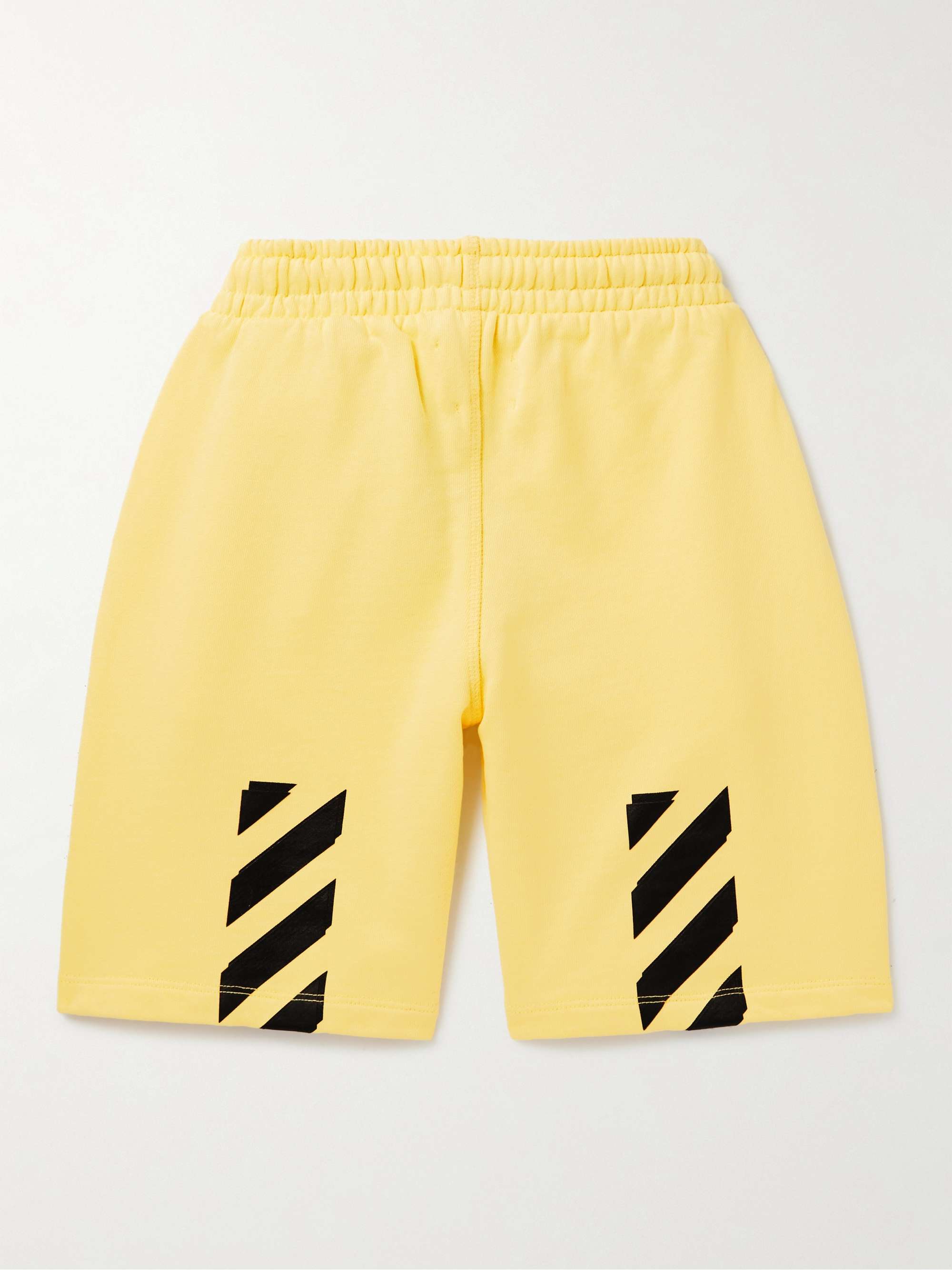 OFF-WHITE™ KIDS Logo-Print Cotton-Jersey Drawstring Shorts