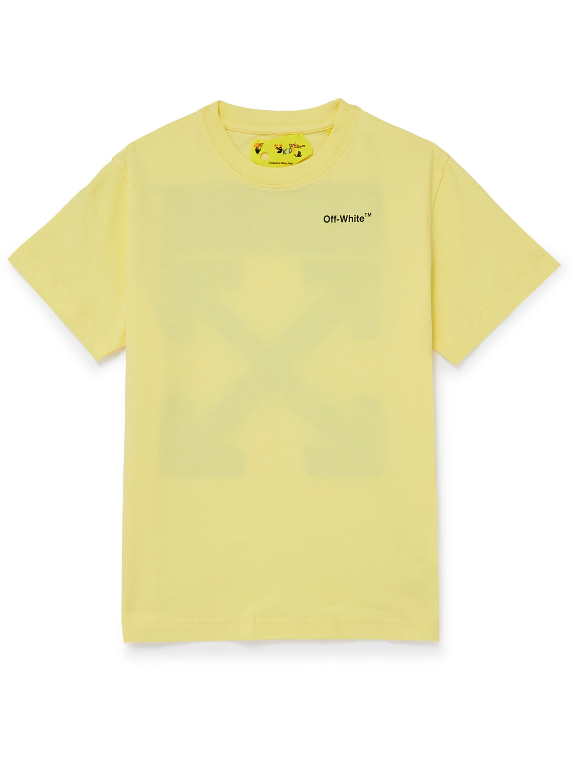 Off-white Kids' Rubber Arrow T-shirt In Yellow