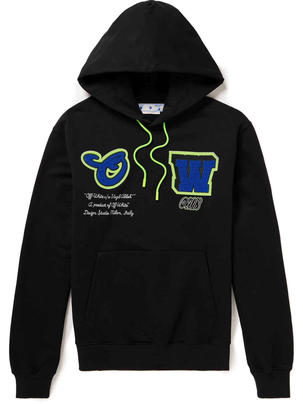 Off-white Vars Patch Hoodie In Black