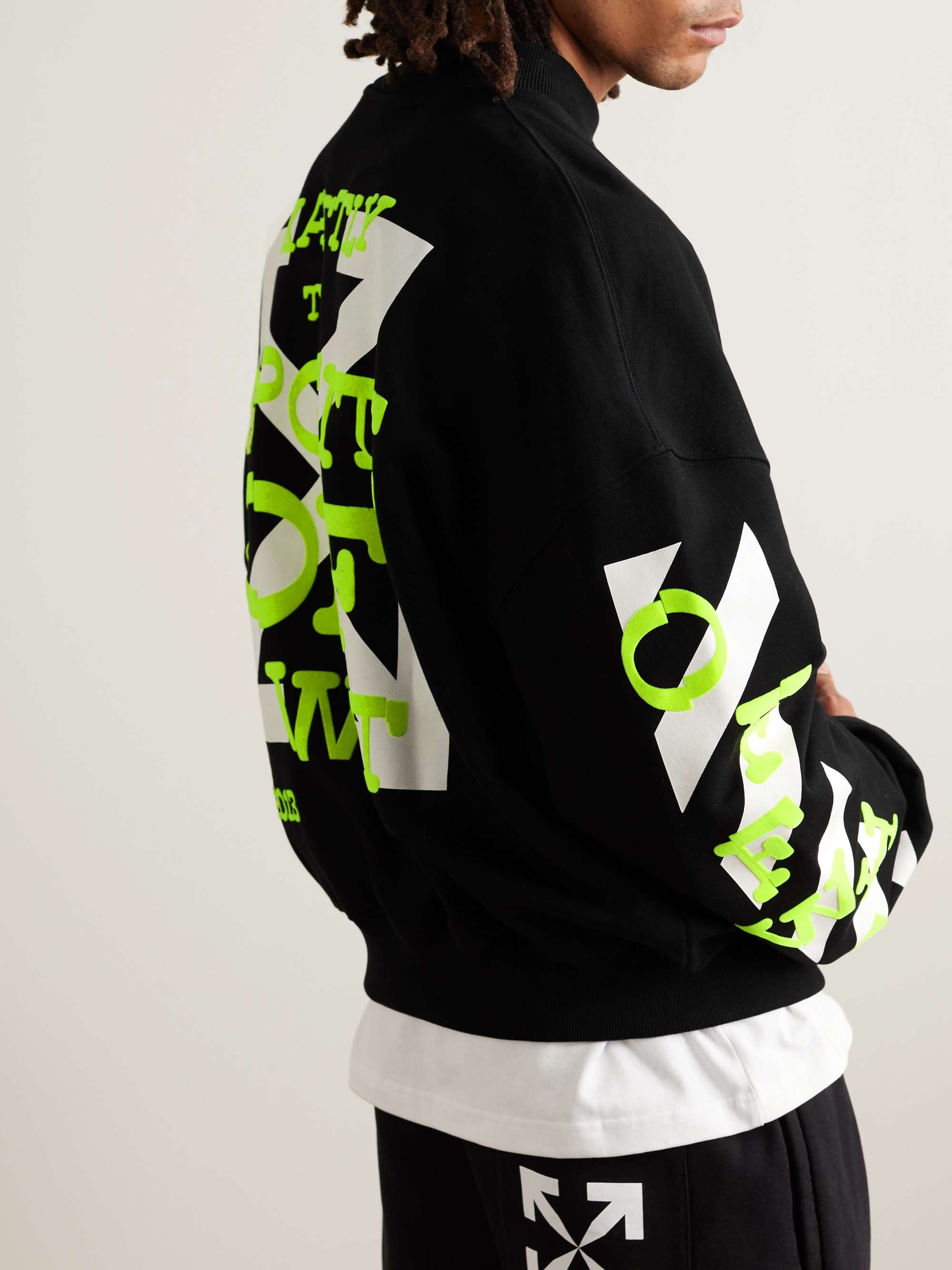 OFF-WHITE Logo-Print Cotton-Jersey Sweatshirt