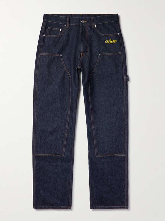 mrporter.com | Straight-Leg Logo-Embroidered Jeans