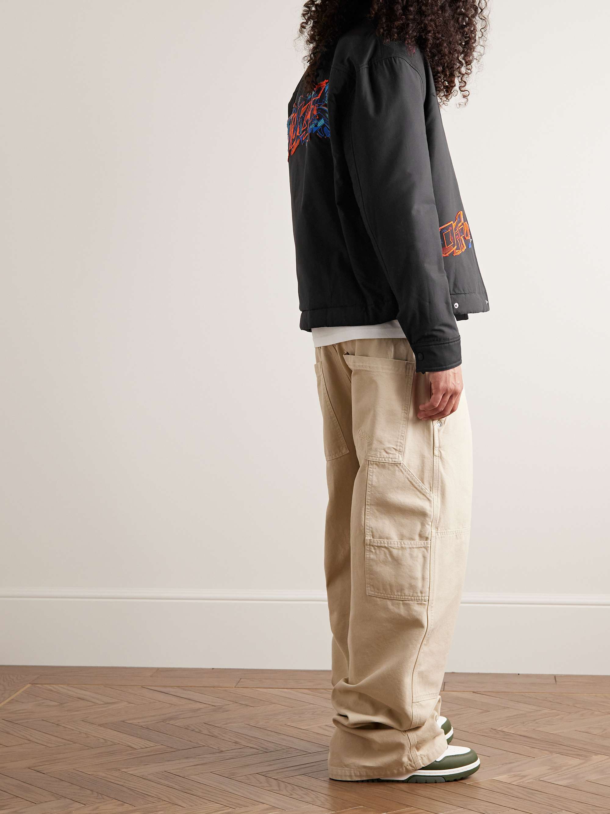 OFF-WHITE Graf Coupe' Logo-Embroidered Padded Cotton-Blend Overshirt