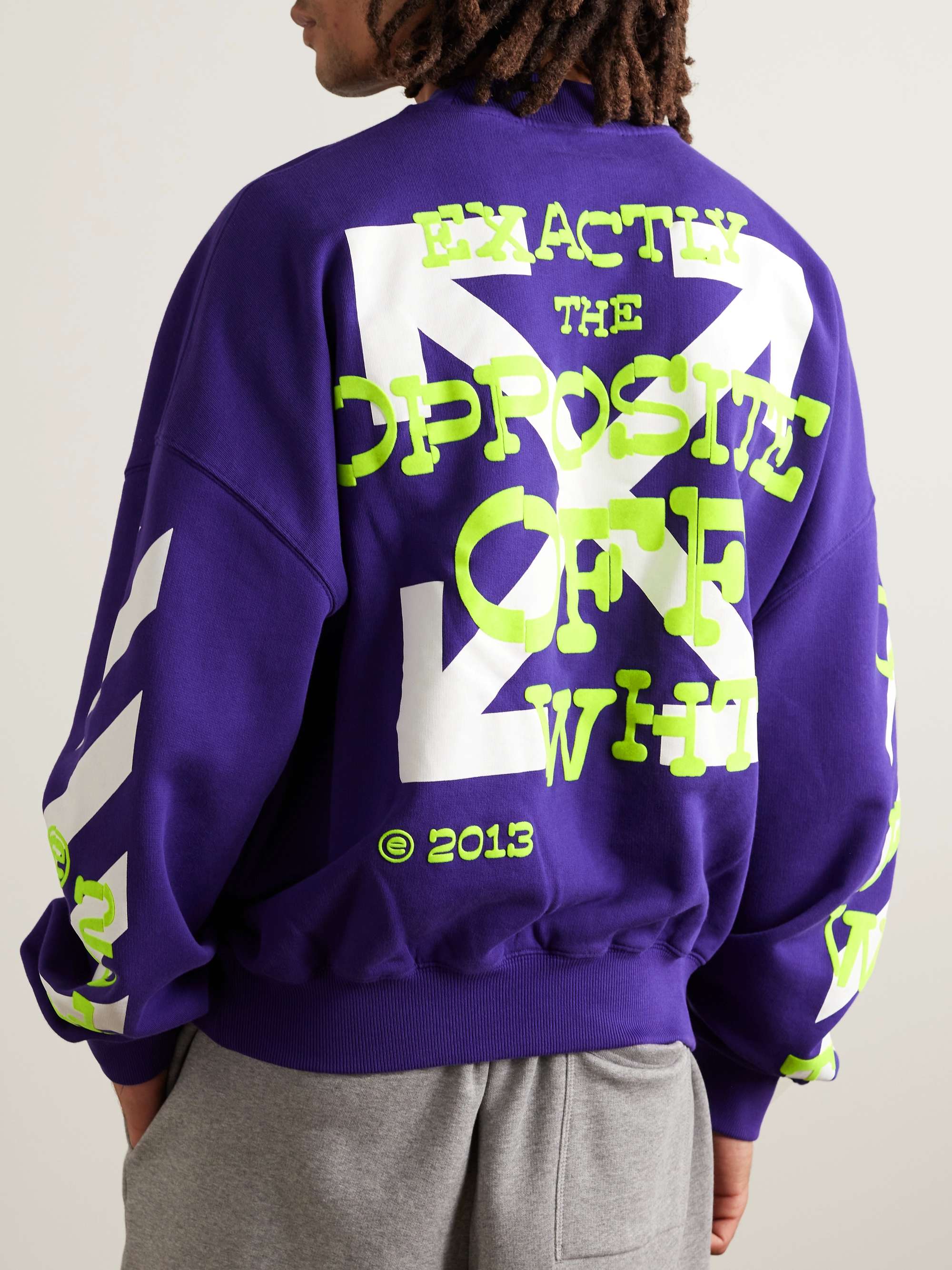 OFF-WHITE Logo-Print Cotton-Jersey Sweatshirt