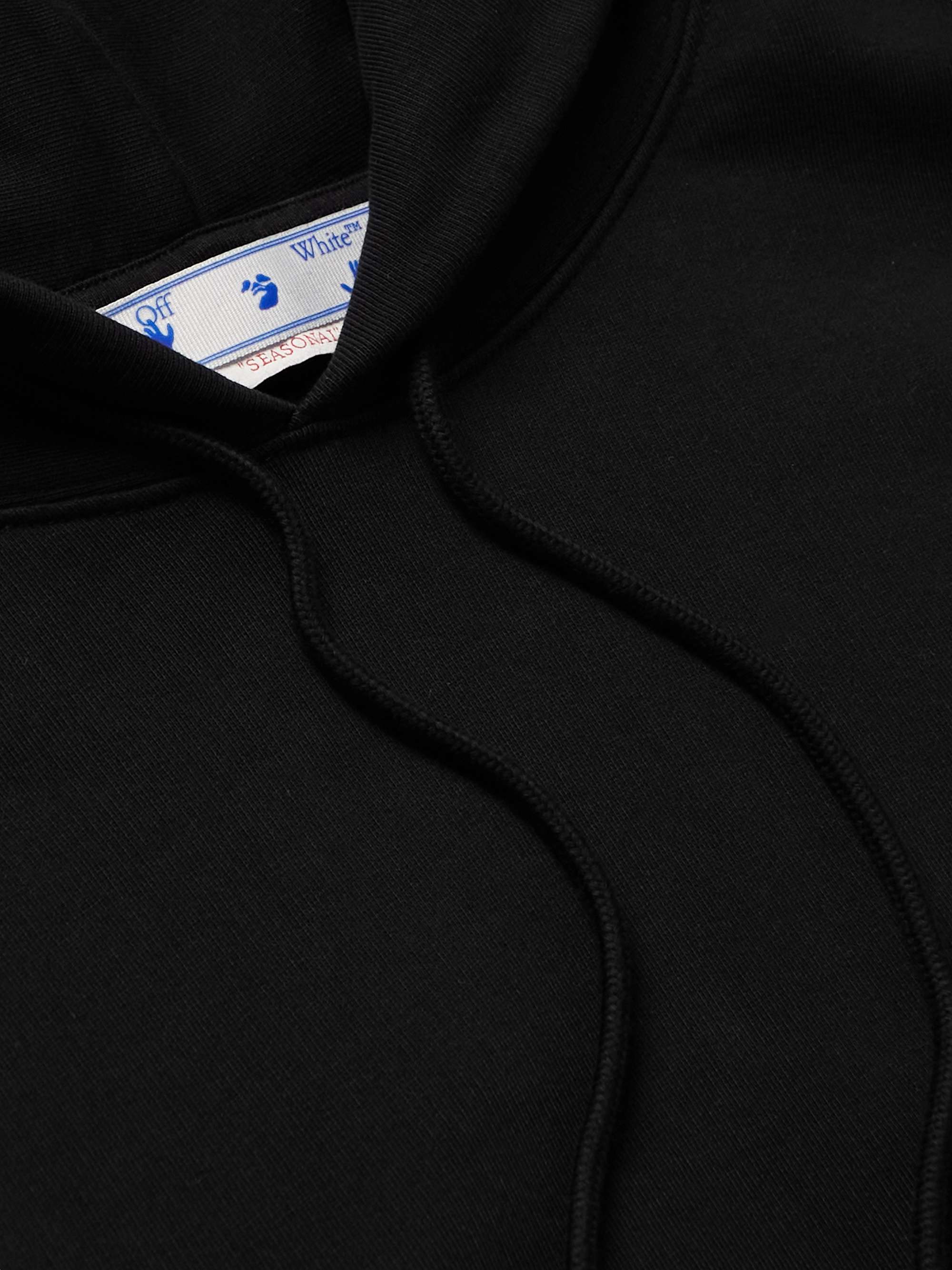 OFF-WHITE Logo-Print Cotton-Jersey Hoodie