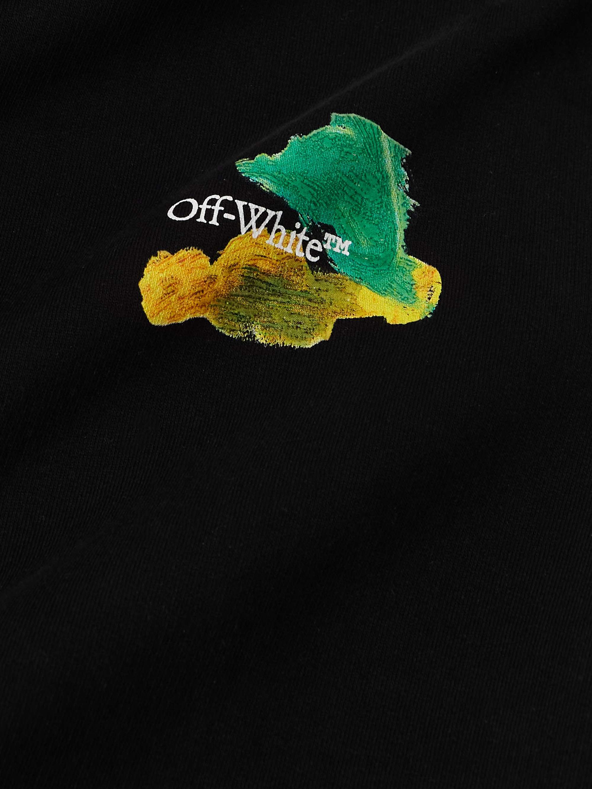 OFF-WHITE Logo-Print Cotton-Jersey Hoodie
