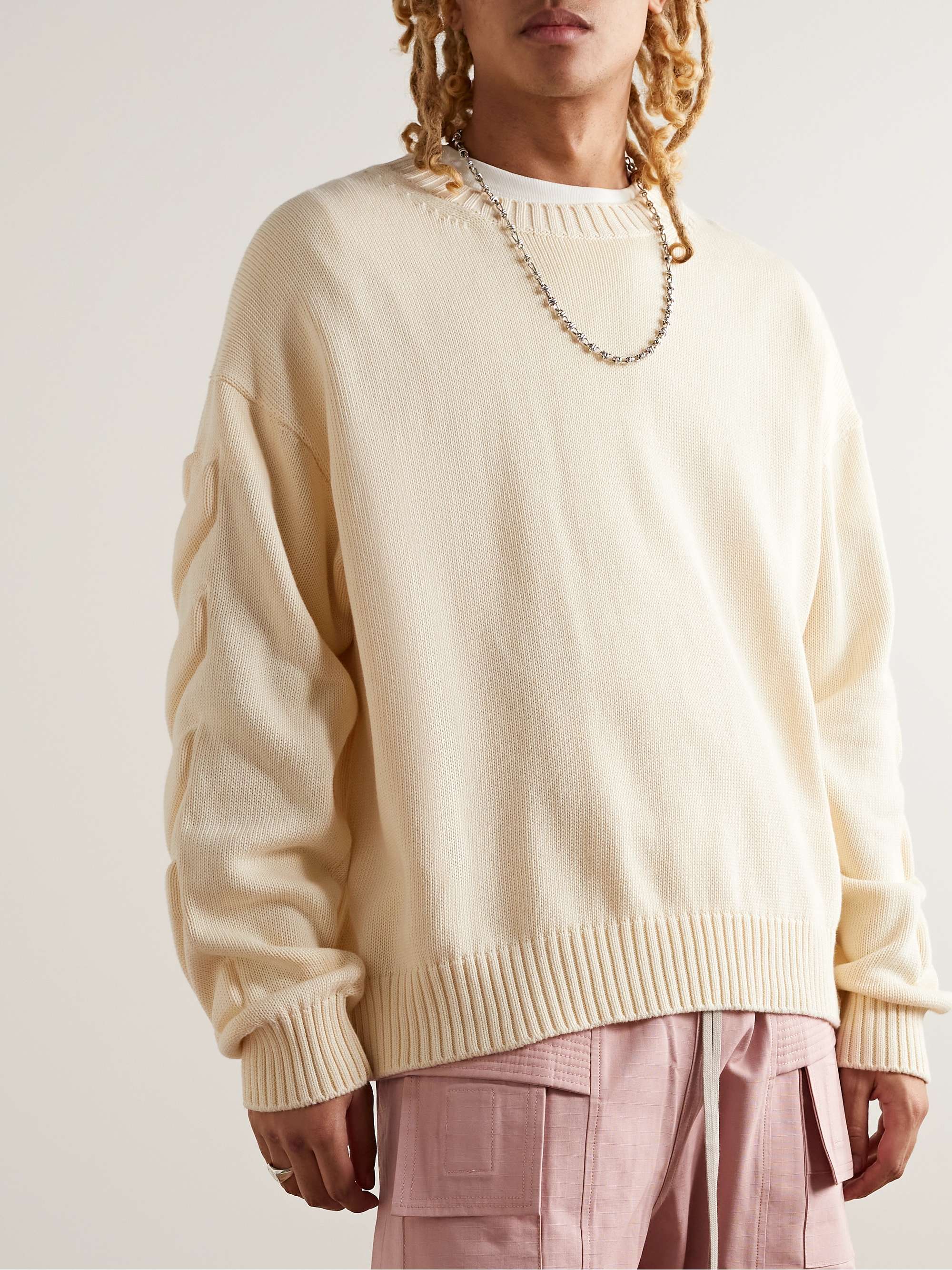 OFF-WHITE Padded Cotton-Blend Sweater