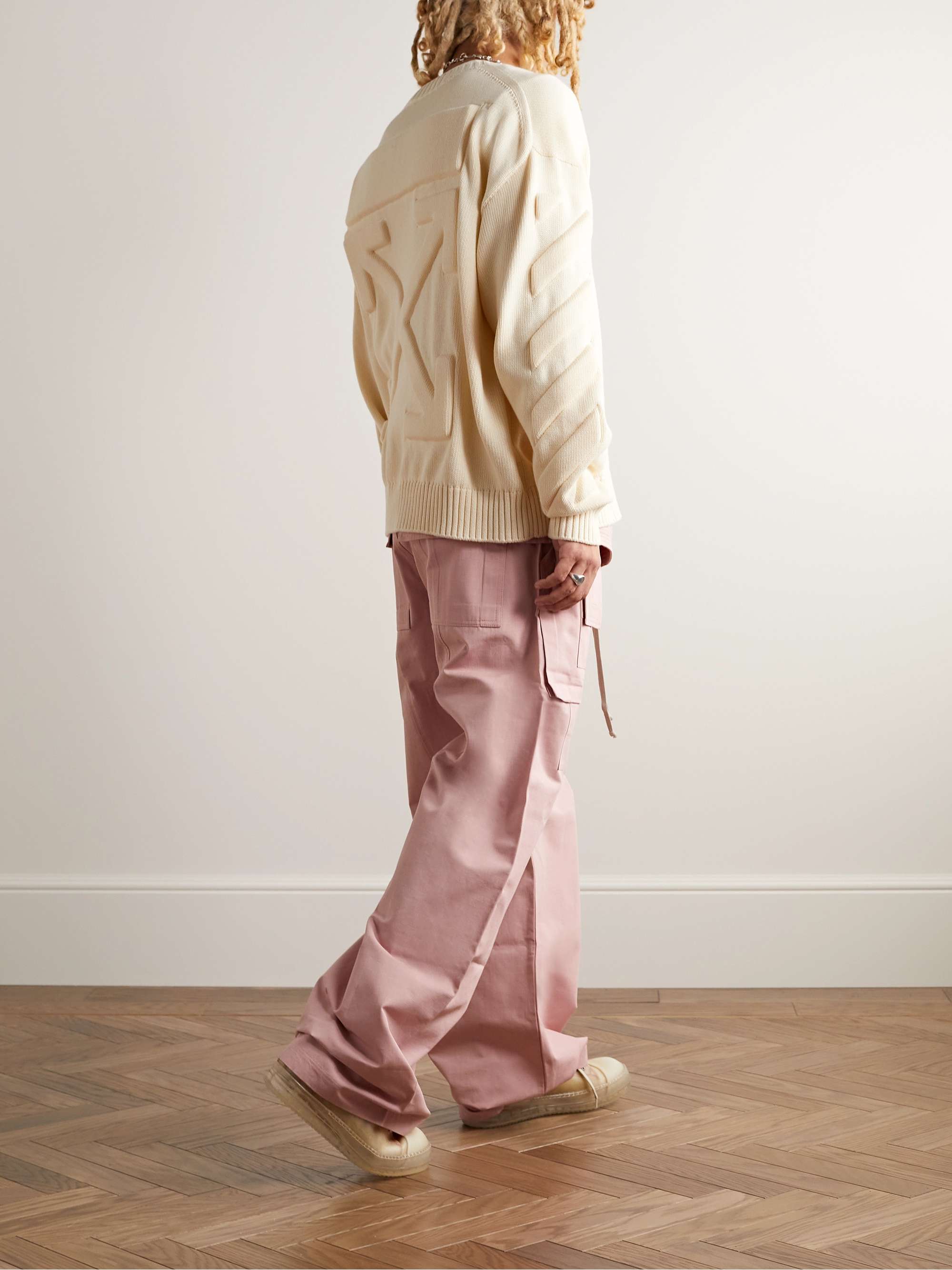 OFF-WHITE Padded Cotton-Blend Sweater