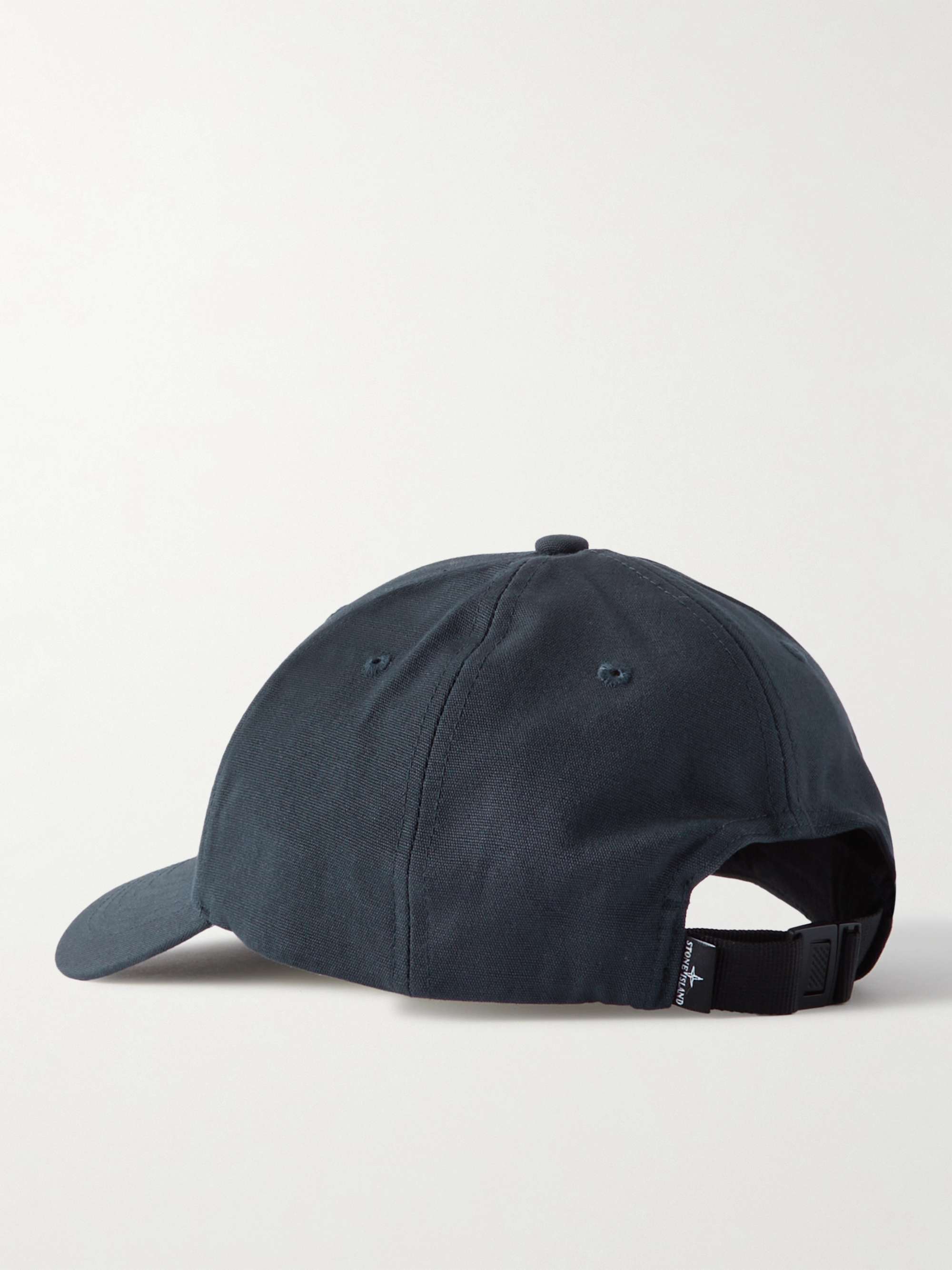 STONE ISLAND Logo-Embroidered Cotton-Canvas Baseball Cap