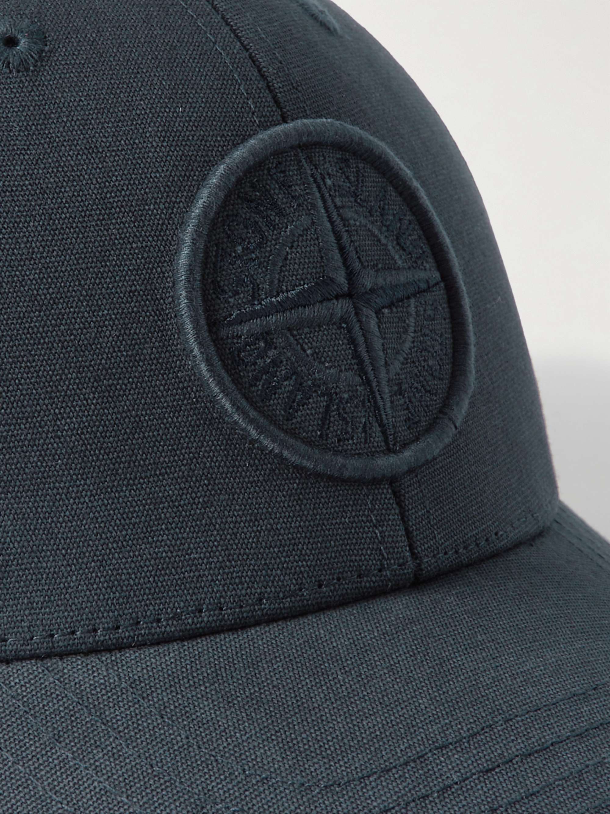 STONE ISLAND Logo-Embroidered Cotton-Canvas Baseball Cap