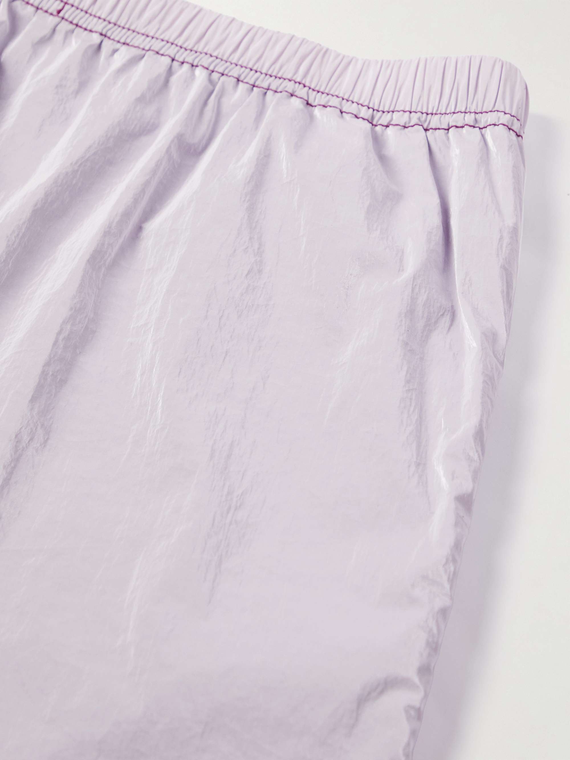 STONE ISLAND Marina Straight-Leg Mid-Length Logo-Print Swim Shorts