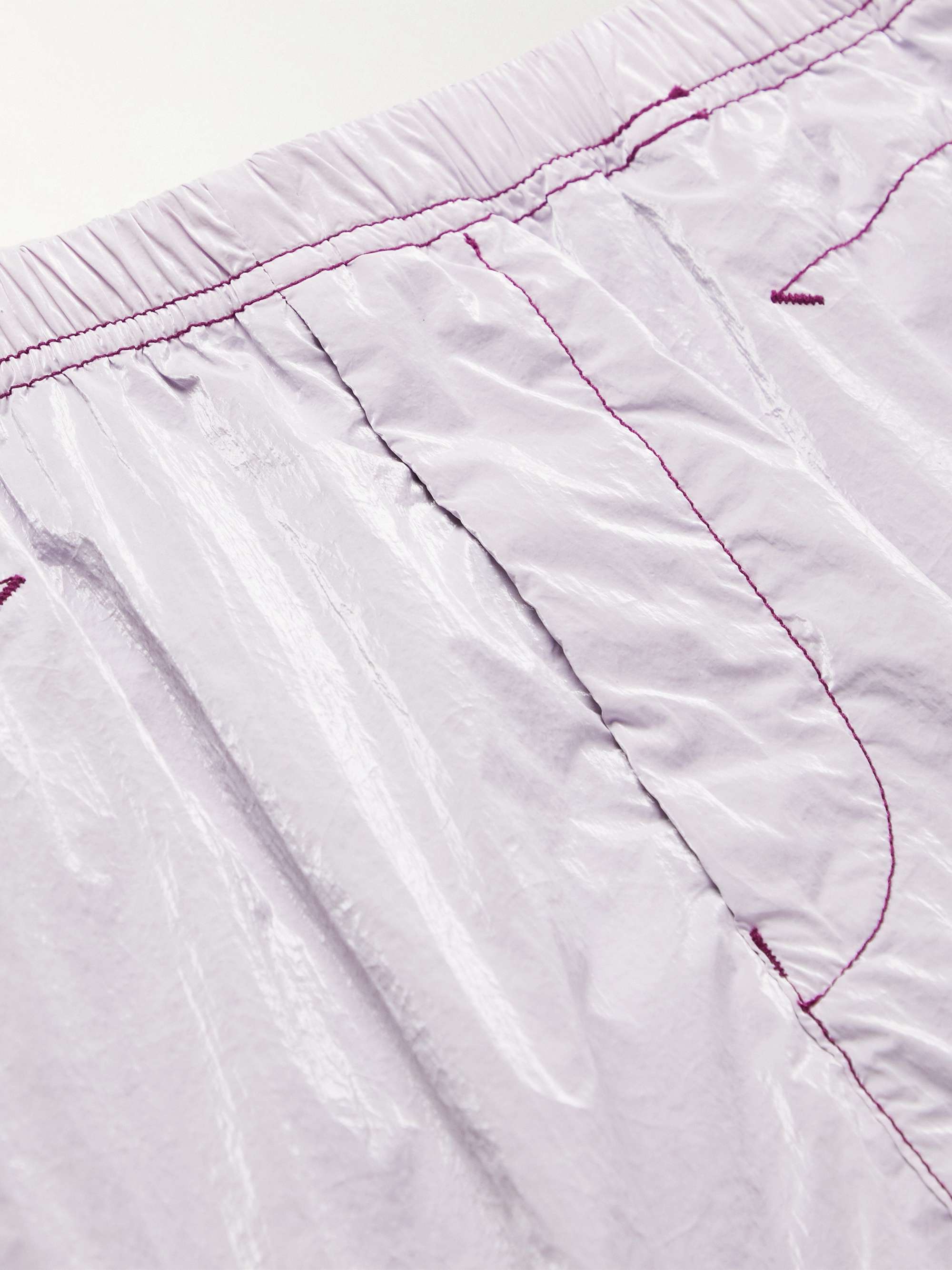 STONE ISLAND Marina Straight-Leg Mid-Length Logo-Print Swim Shorts
