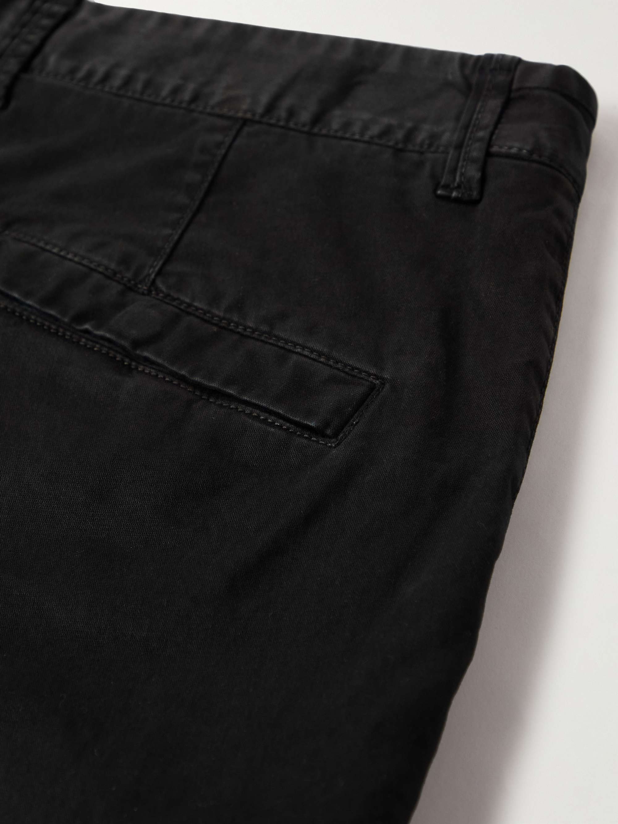 STONE ISLAND Straight-Leg Logo-Appliquéd Stretch-Cotton Shorts