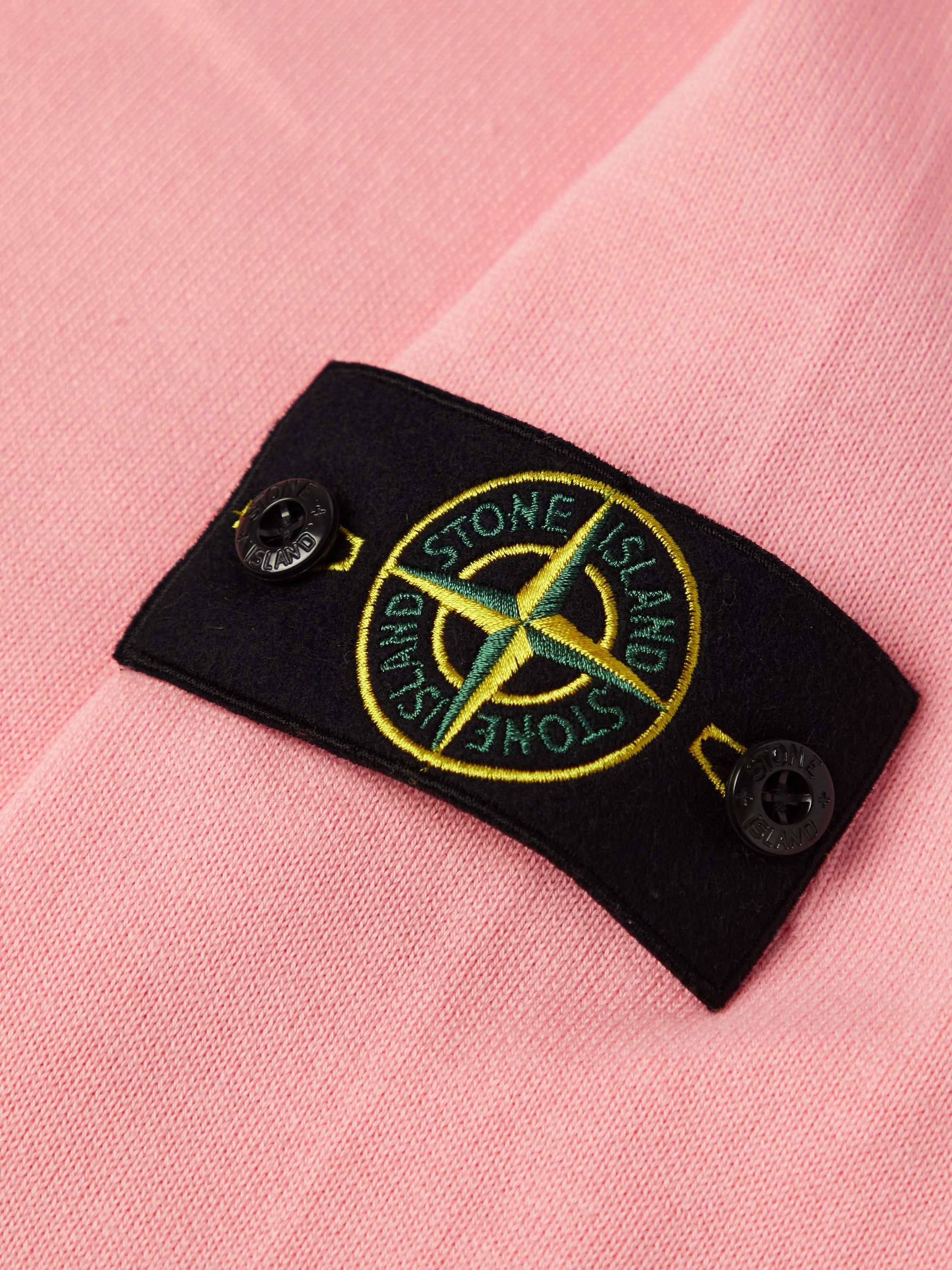 STONE ISLAND Logo-Appliquéd Cotton Sweater