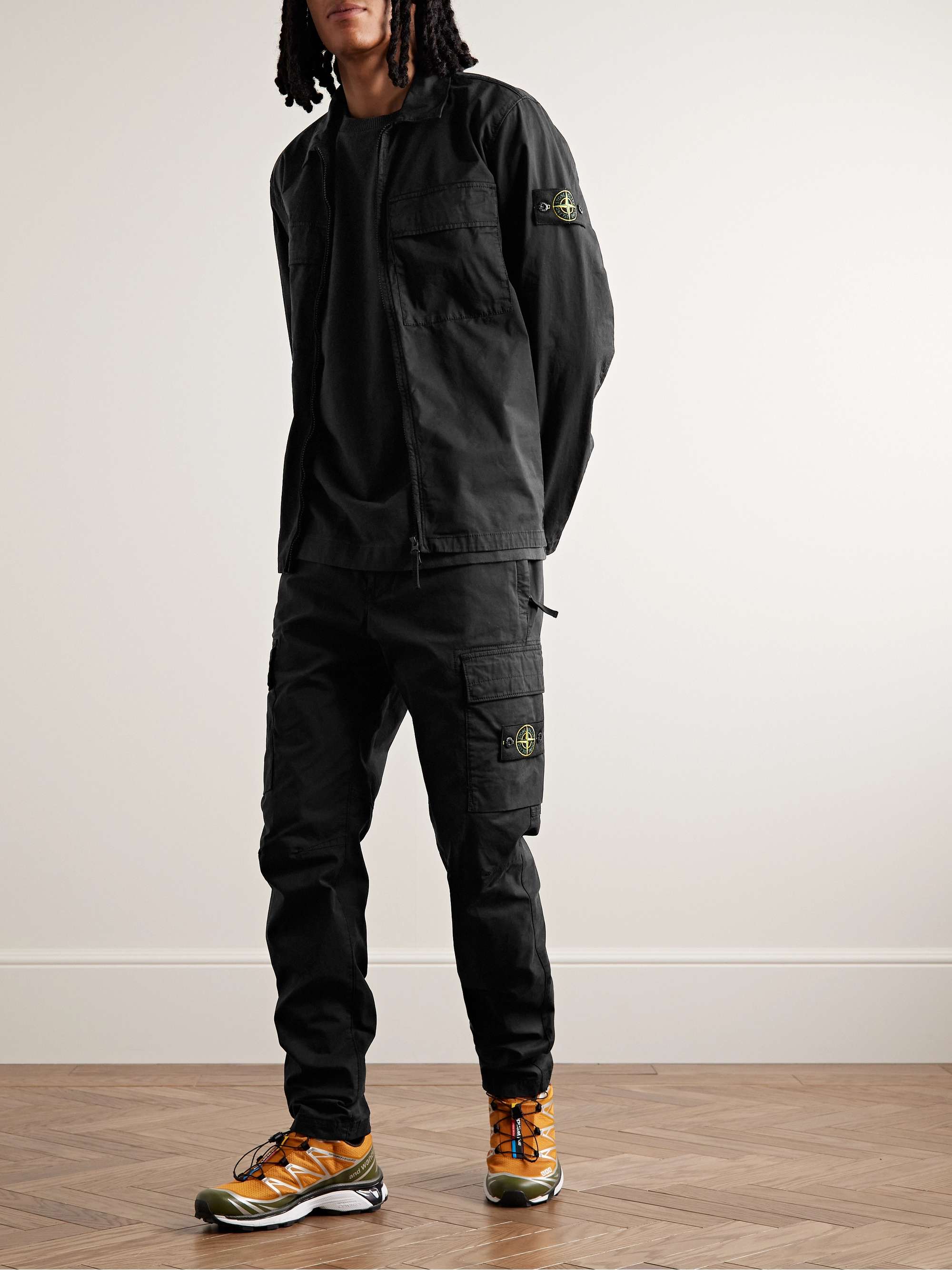 Slim-Fit Cotton-Blend Twill Cargo Trousers