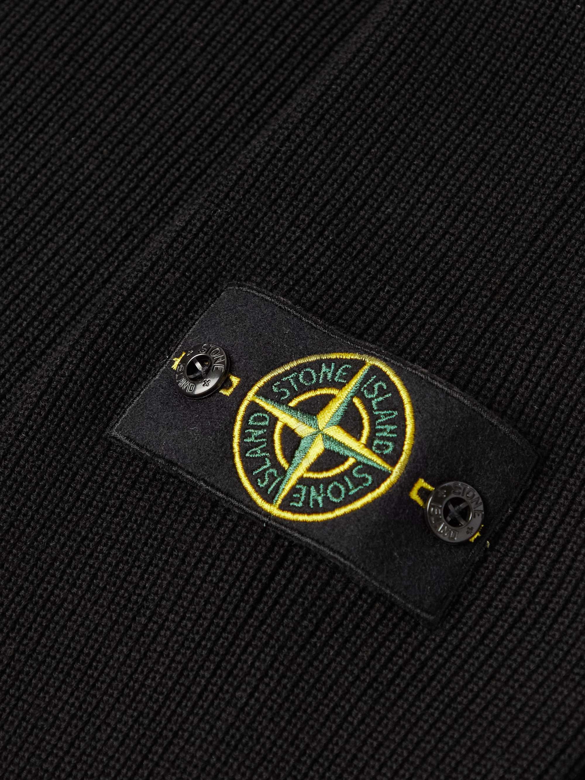STONE ISLAND Logo-Appliquéd Cotton Sweater