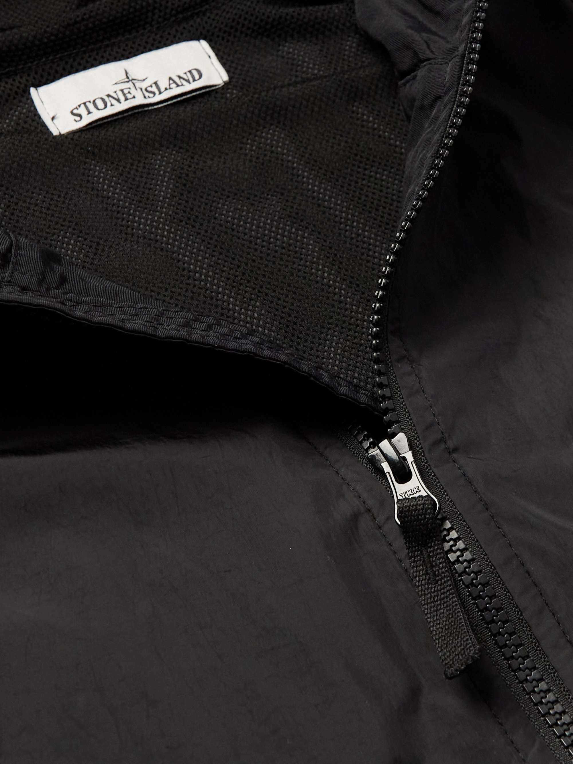 STONE ISLAND Logo-Appliquéd Crinkle Reps Nylon Hooded Jacket