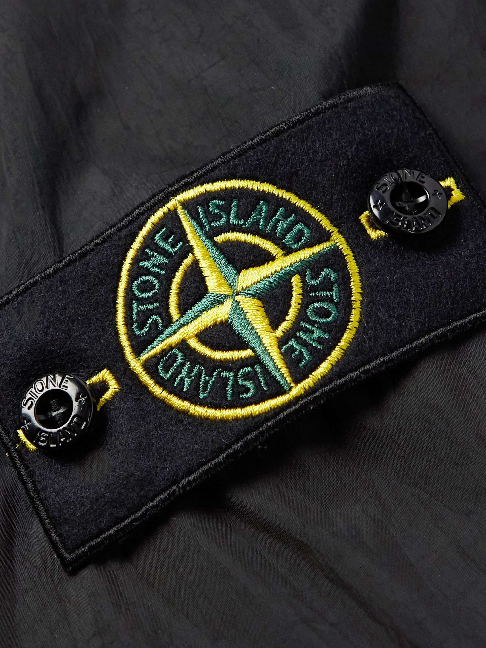 STONE ISLAND Logo-Appliquéd Crinkle Reps Nylon Hooded Jacket