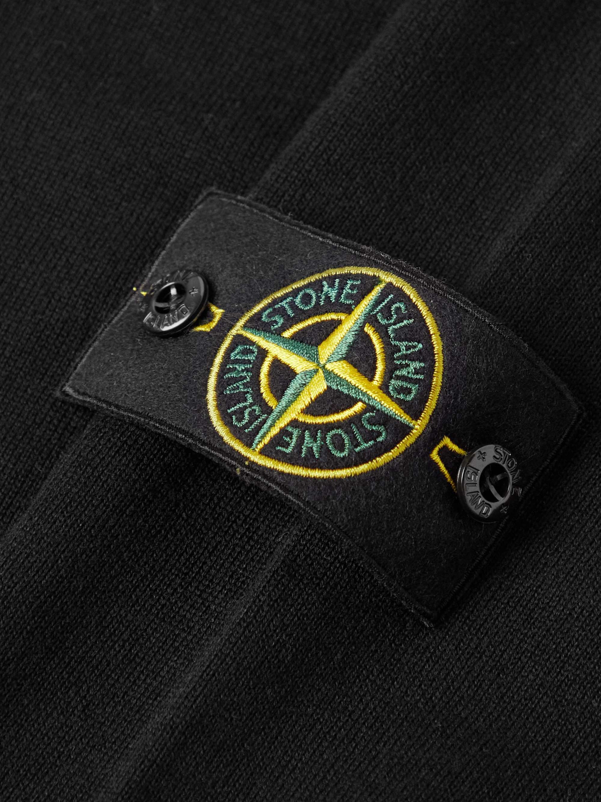 STONE ISLAND Logo-Appliquéd Cotton Sweater