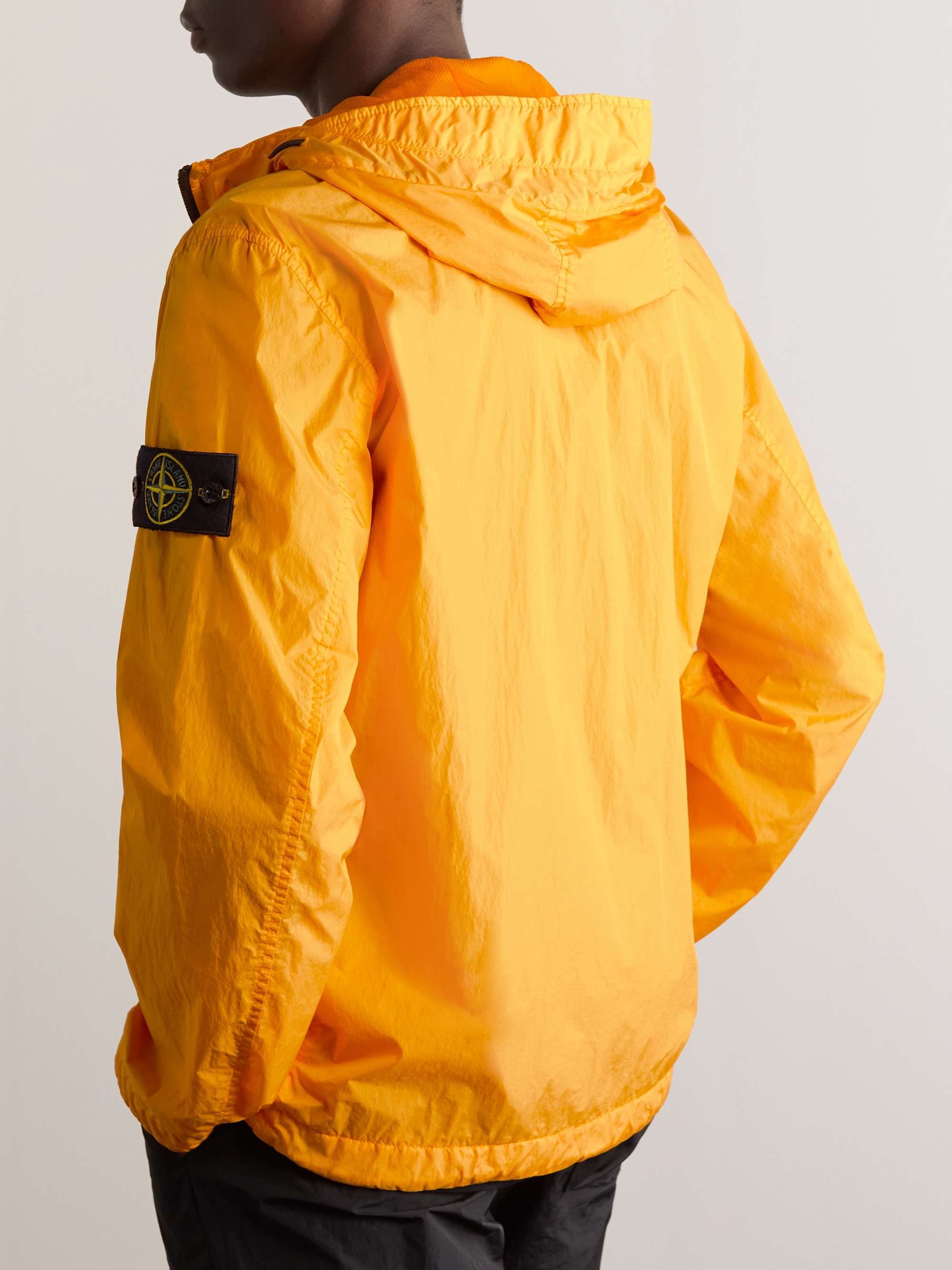 STONE ISLAND Logo-Appliquéd Crinkle Reps Nylon Hooded Jacket