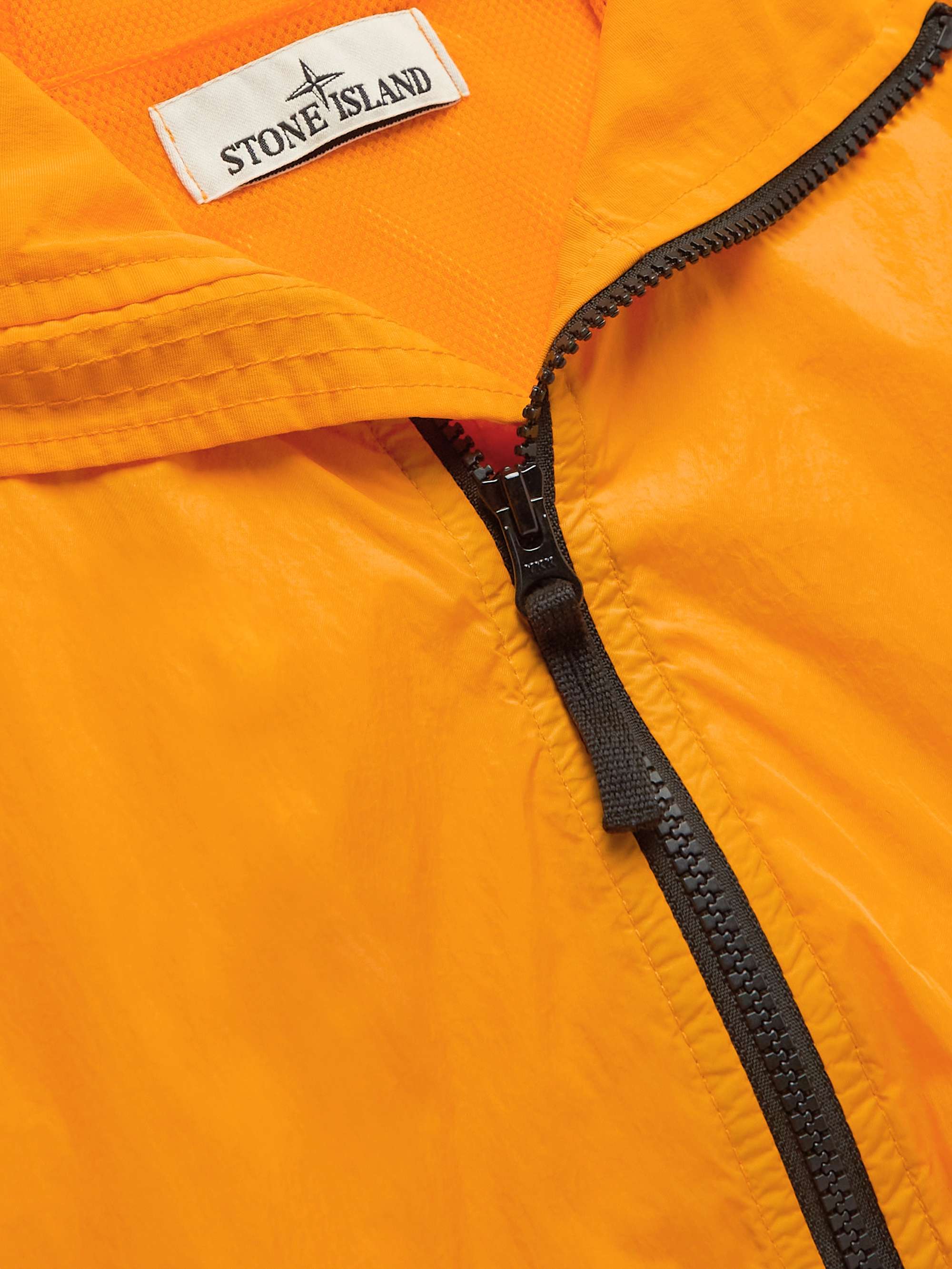 STONE ISLAND Logo-Appliquéd Crinkle Reps Nylon Hooded Jacket