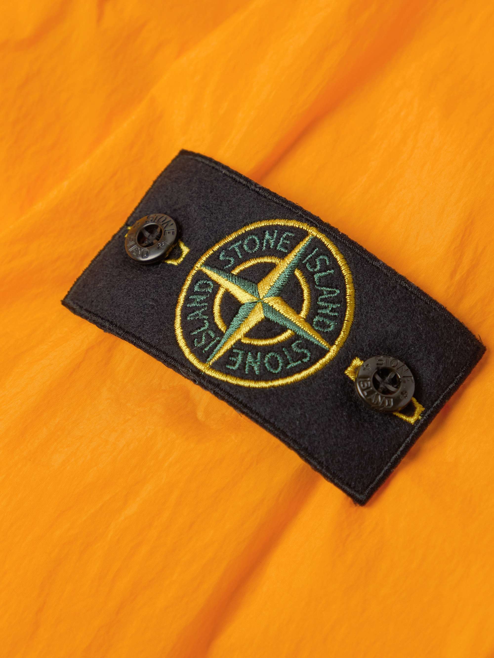 STONE ISLAND Logo-Appliquéd Crinkle Reps Nylon Hooded Jacket