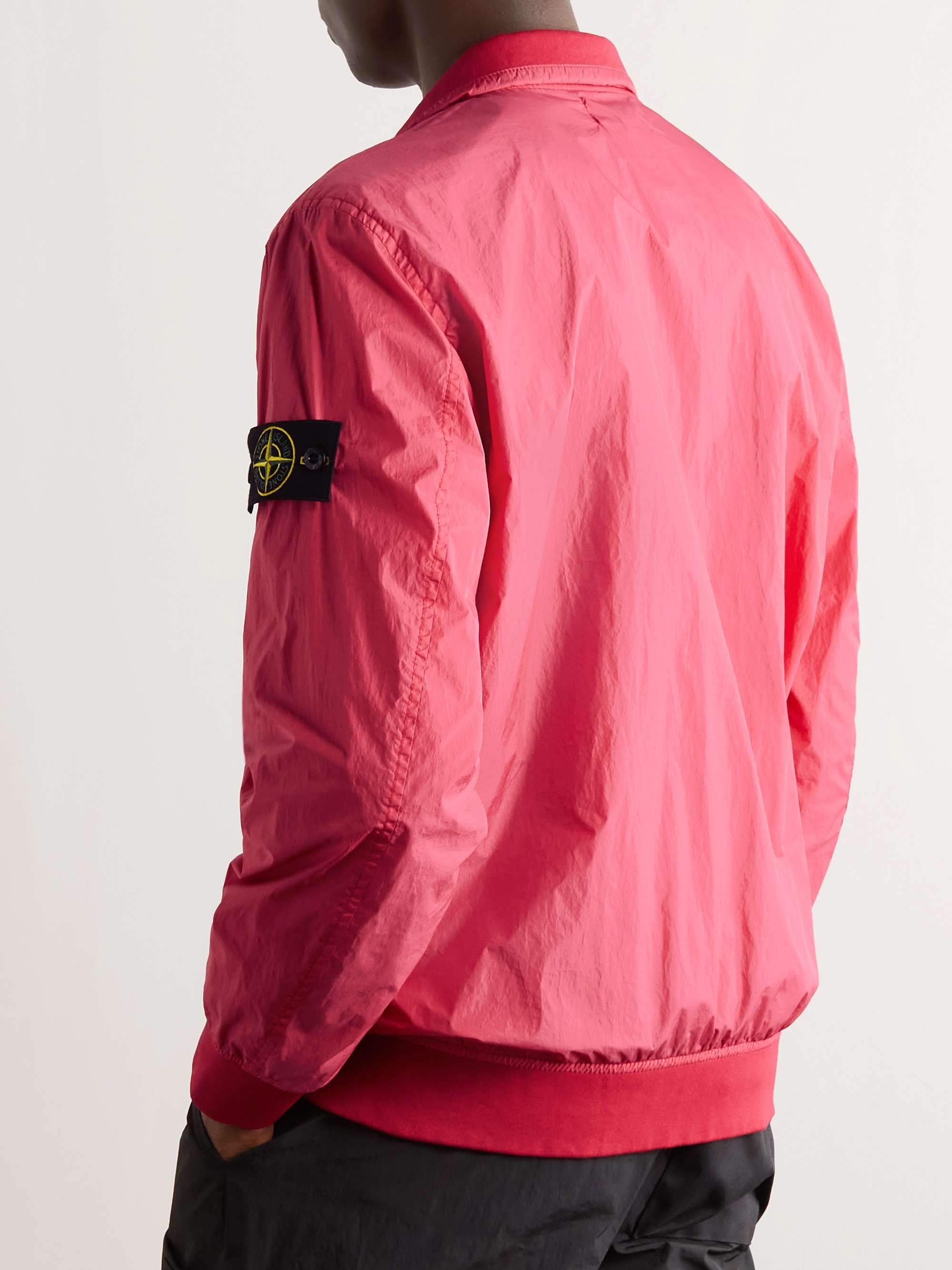STONE ISLAND Logo-Appliquéd Crinkle Reps Nylon Jacket