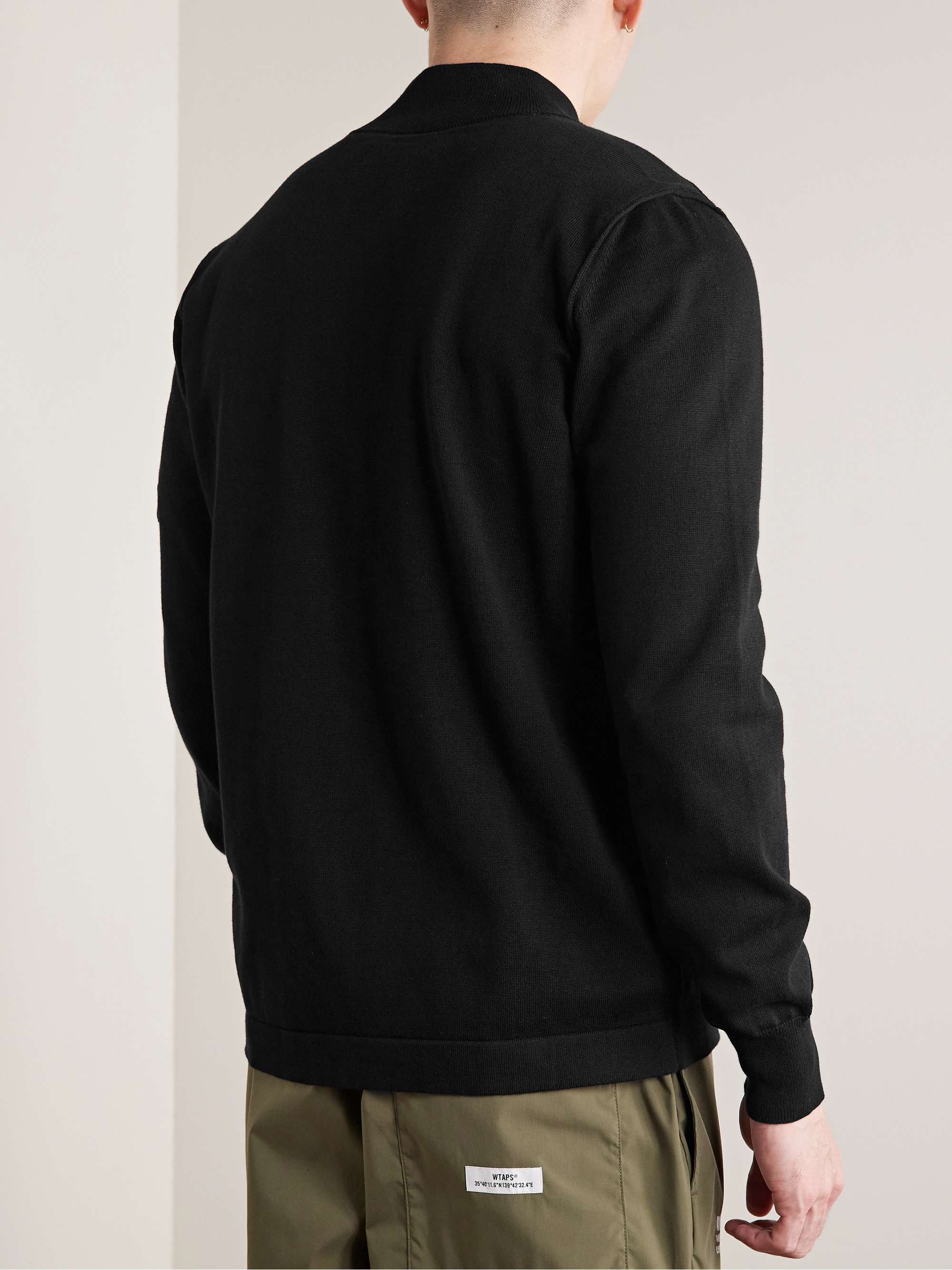 STONE ISLAND Logo-Appliquéd Organic Cotton Zip-Up Cardigan