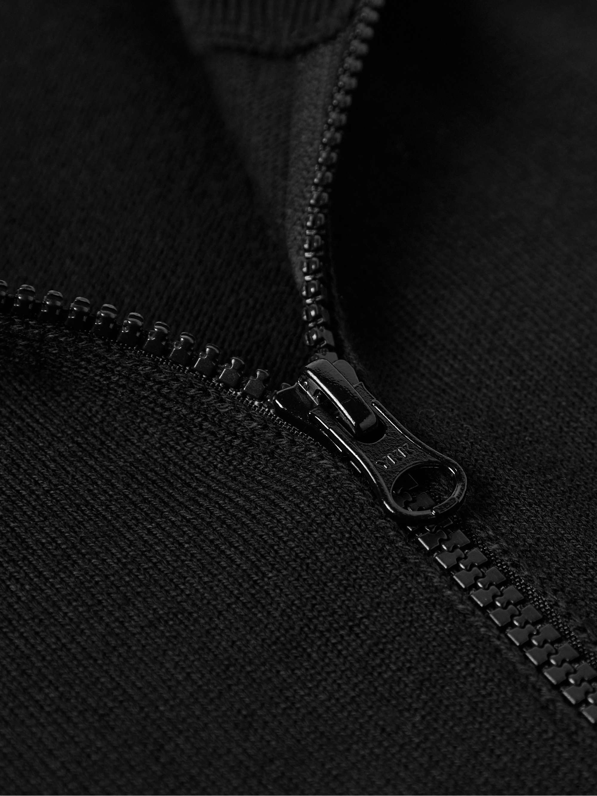 STONE ISLAND Logo-Appliquéd Organic Cotton Zip-Up Cardigan