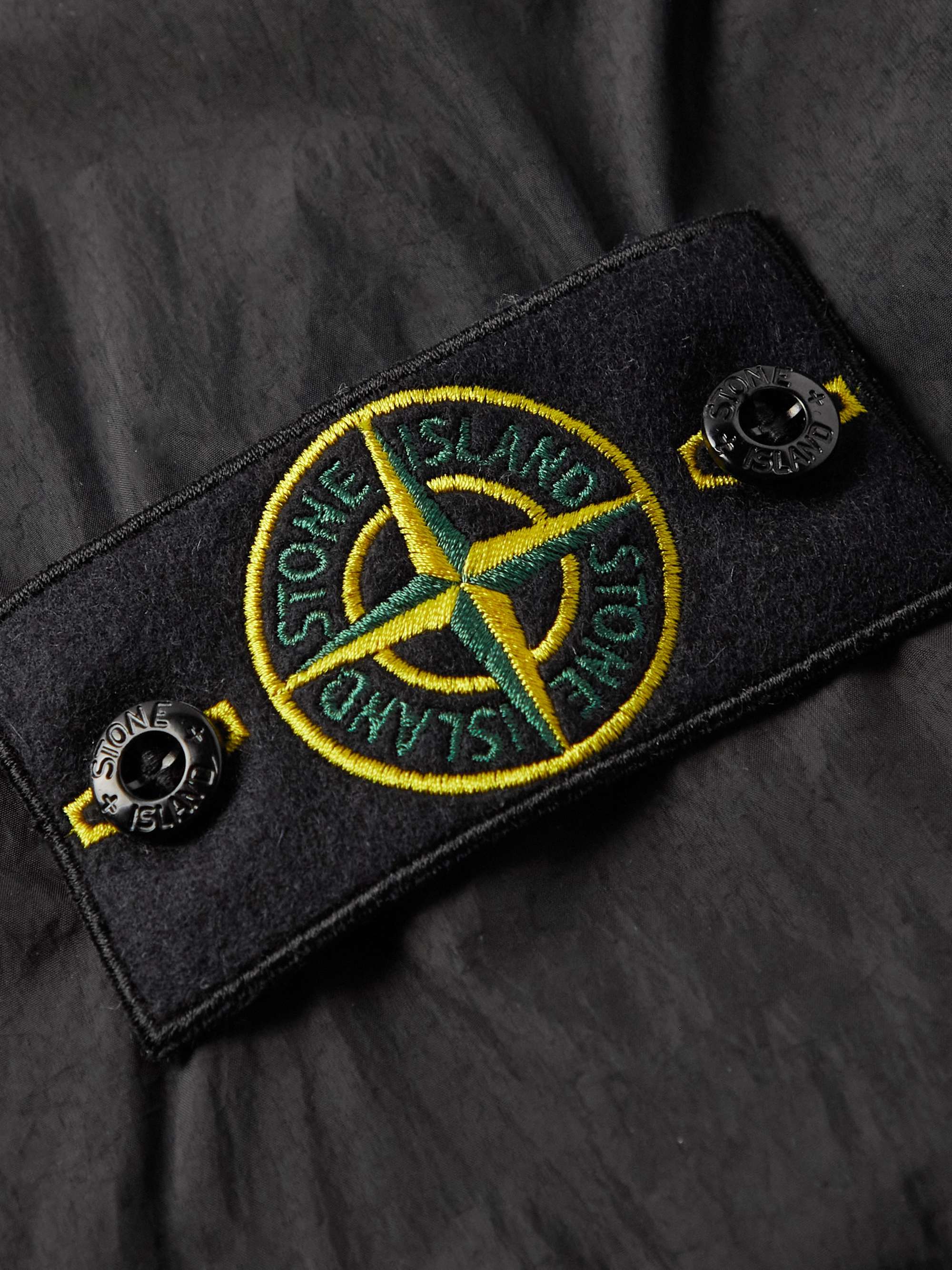 STONE ISLAND Logo-Appliquéd Crinkle Reps Nylon Jacket