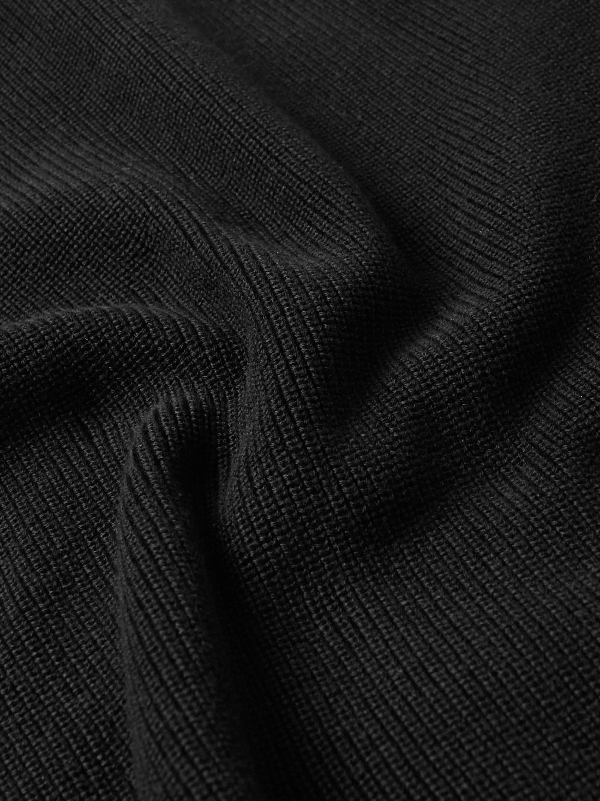 STONE ISLAND Logo-Appliquéd Ribbed Cotton Zip-Up Cardigan