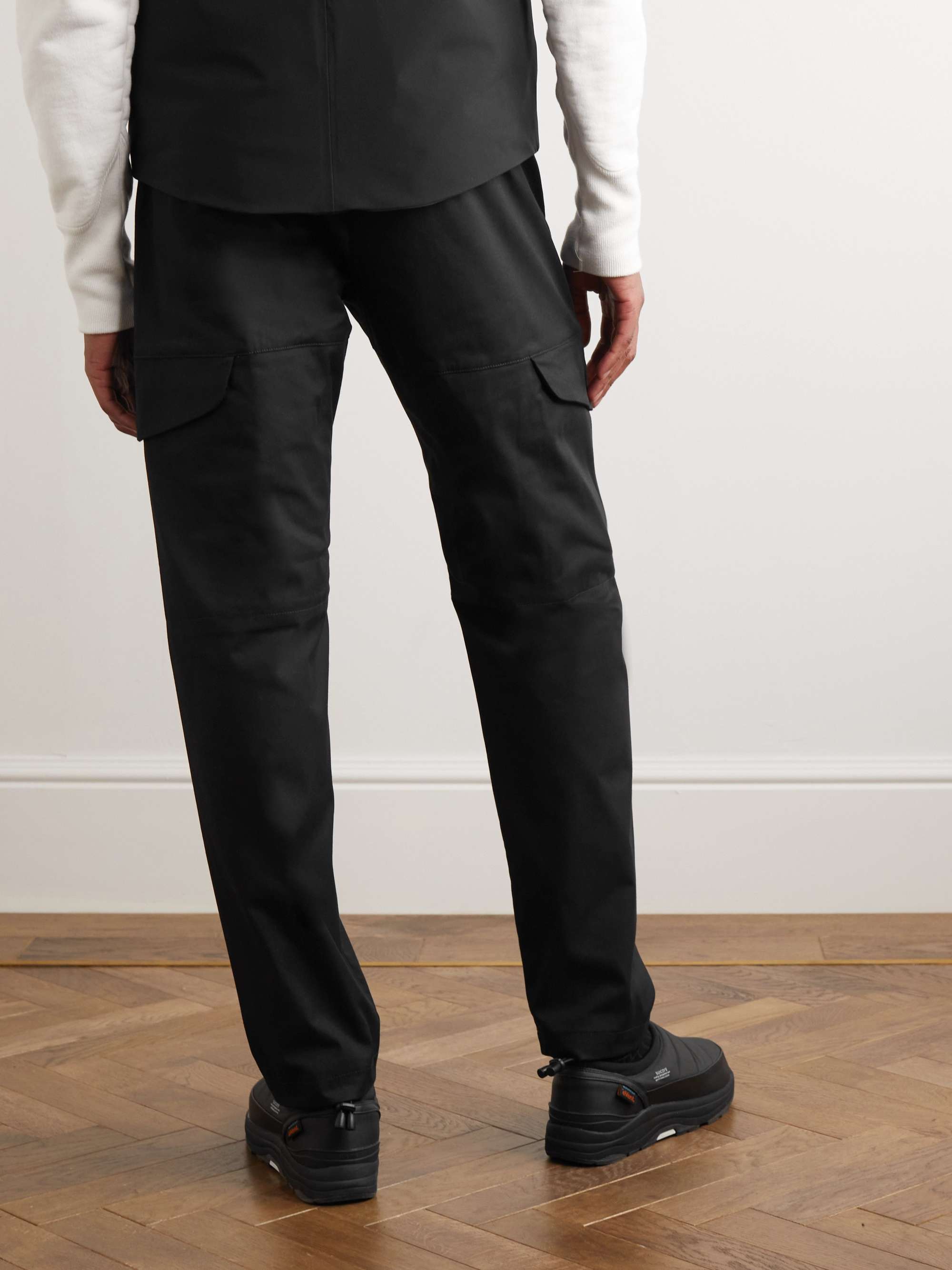 STONE ISLAND Straight-Leg Logo-Embroidered Cotton-Blend Cargo Trousers