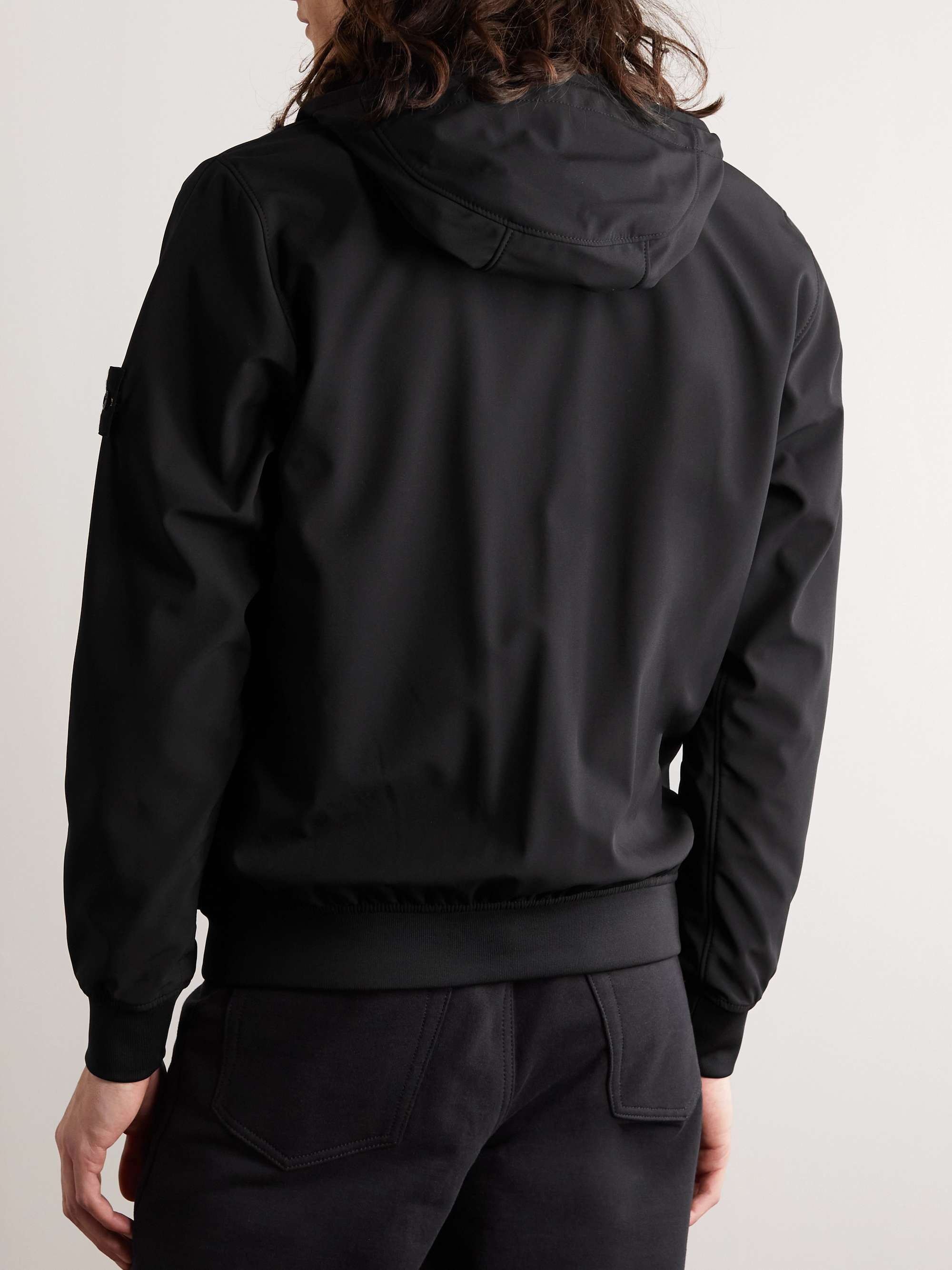 STONE ISLAND Logo-Appliquéd Shell Hooded Jacket