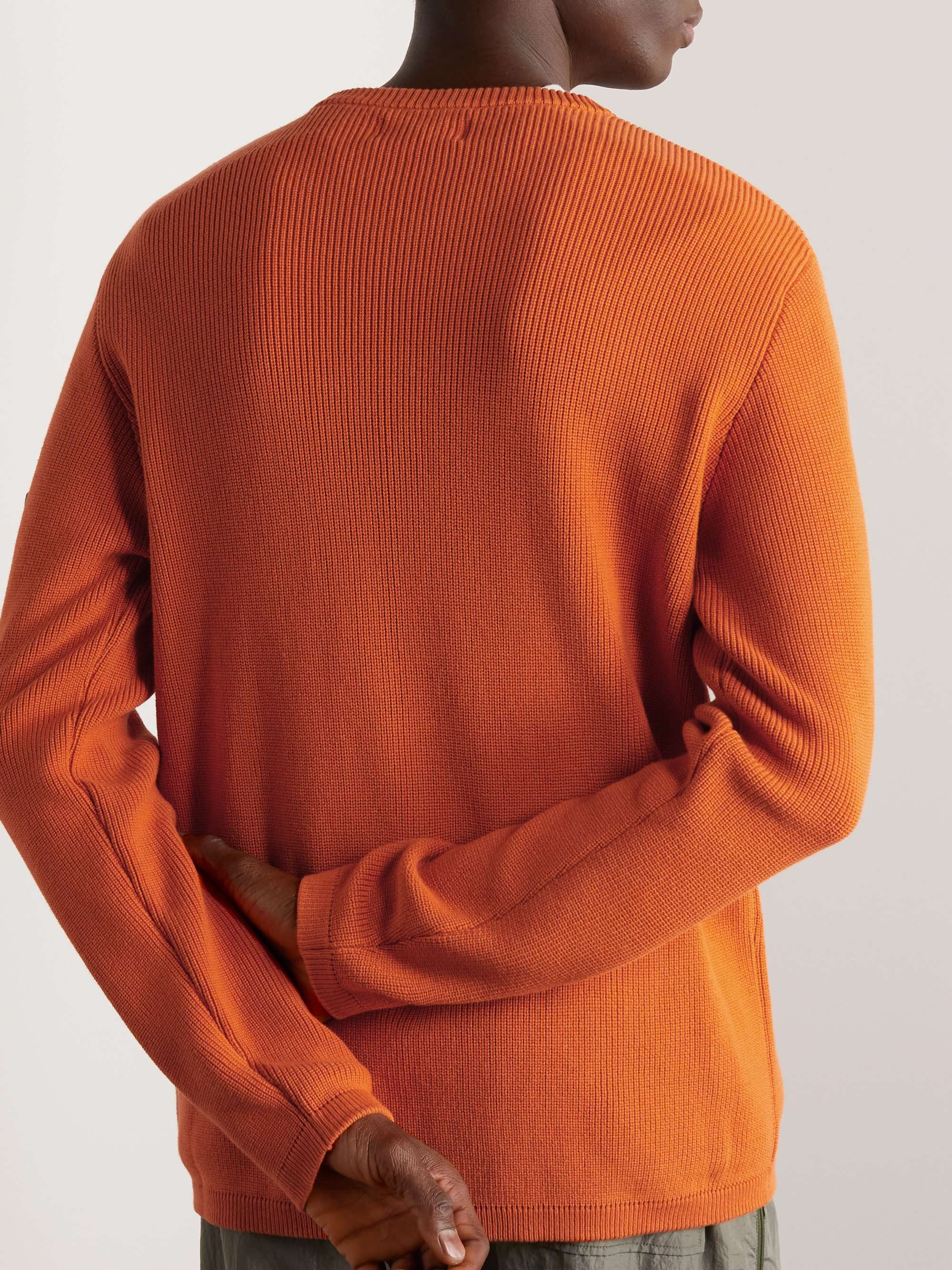 STONE ISLAND Logo-Appliquéd Cotton Sweater