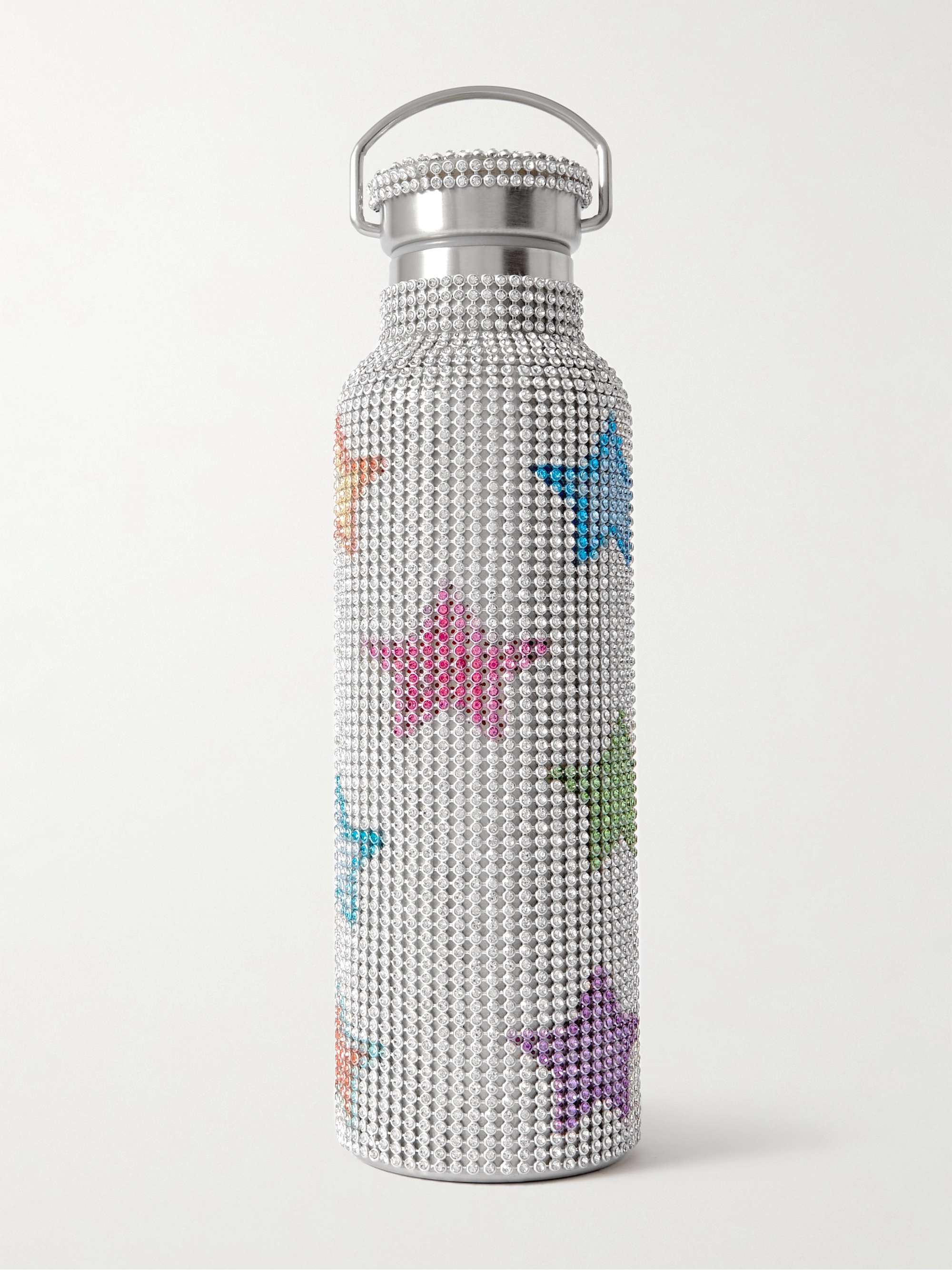 COLLINA STRADA Crystal-Embellished Stainless Steel Water Bottle