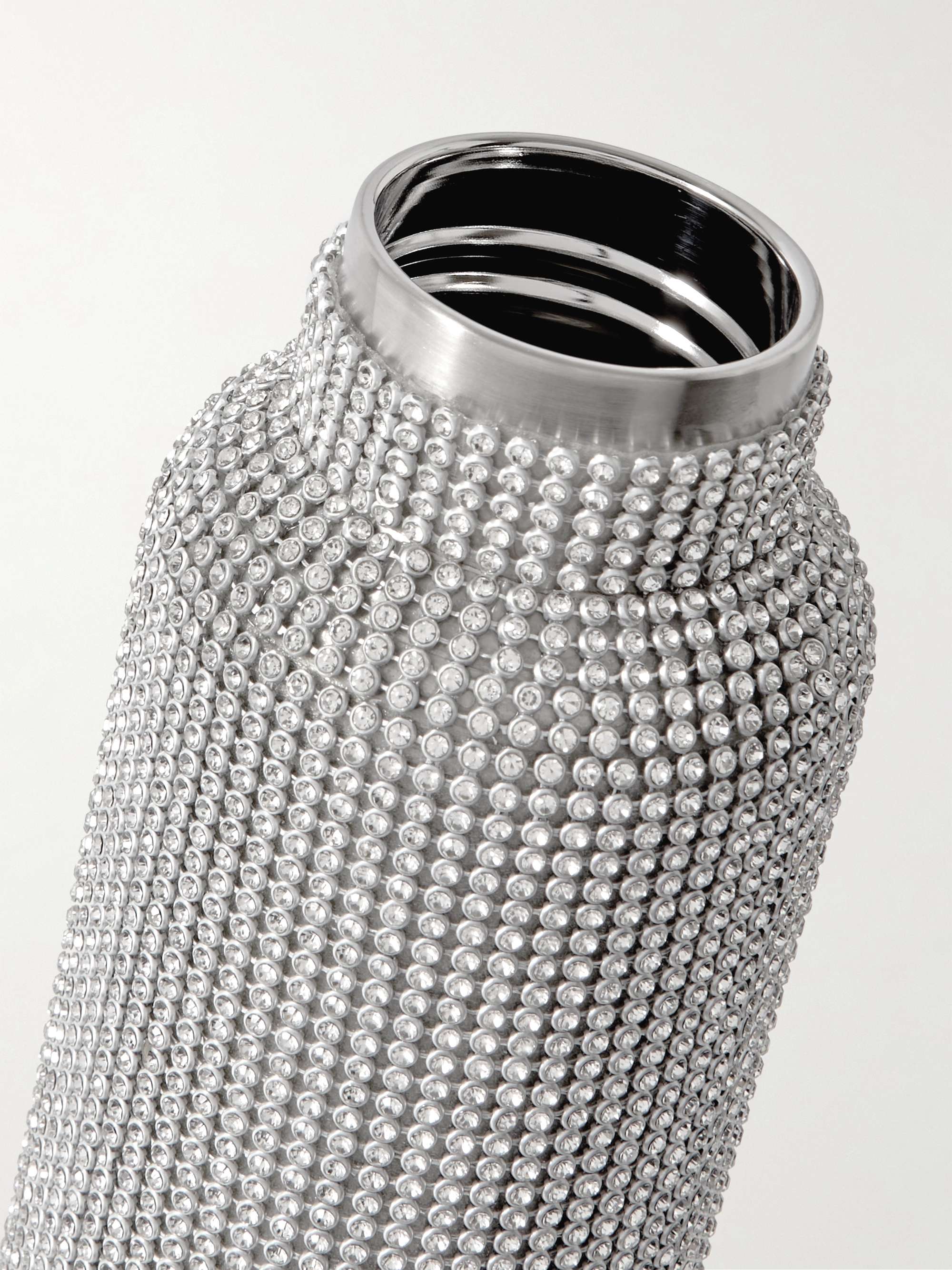 COLLINA STRADA Crystal-Embellished Stainless Steel Water Bottle
