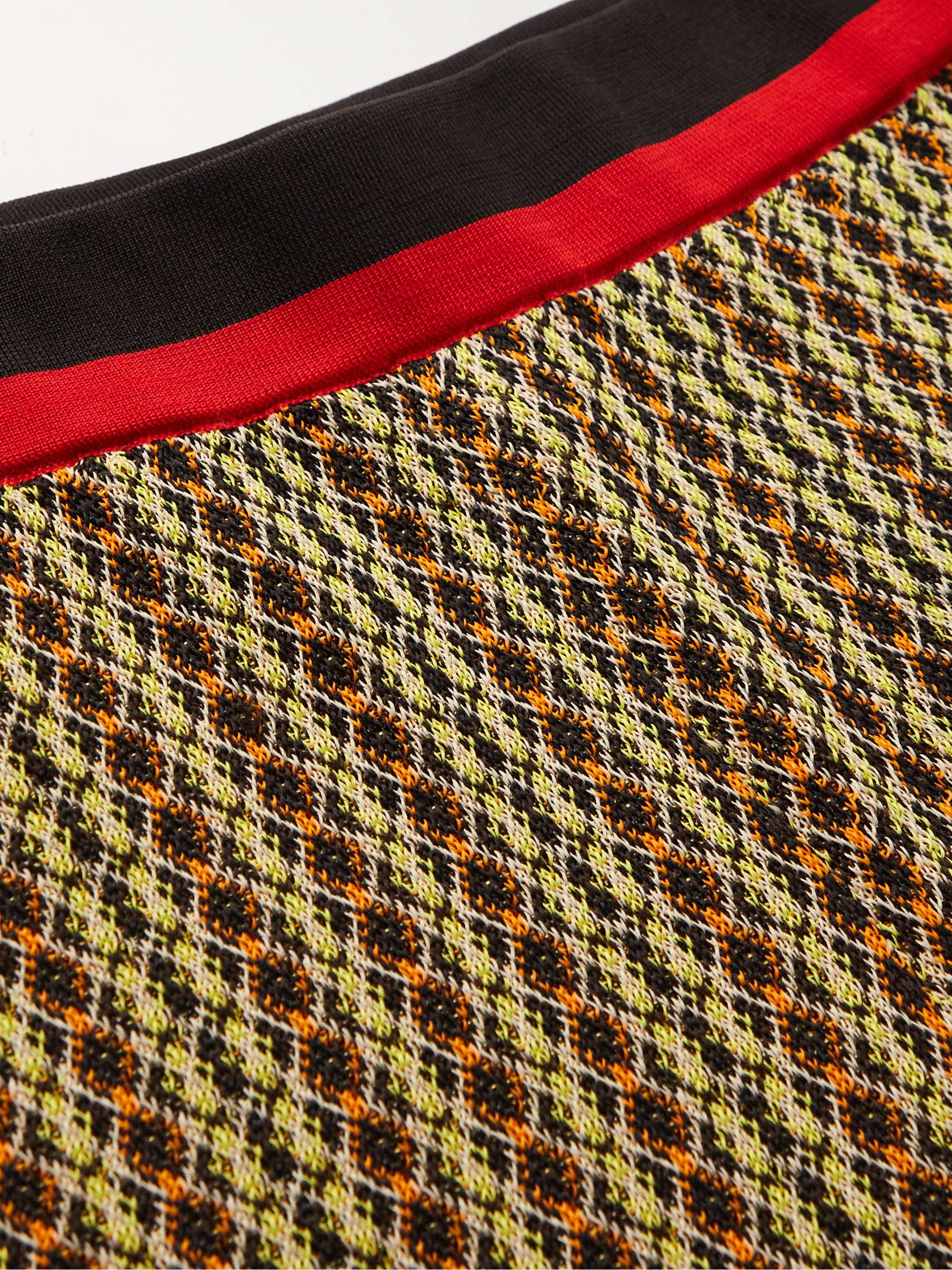 WALES BONNER Orchestre Straight-Leg Striped Jacquard-Knit Trousers