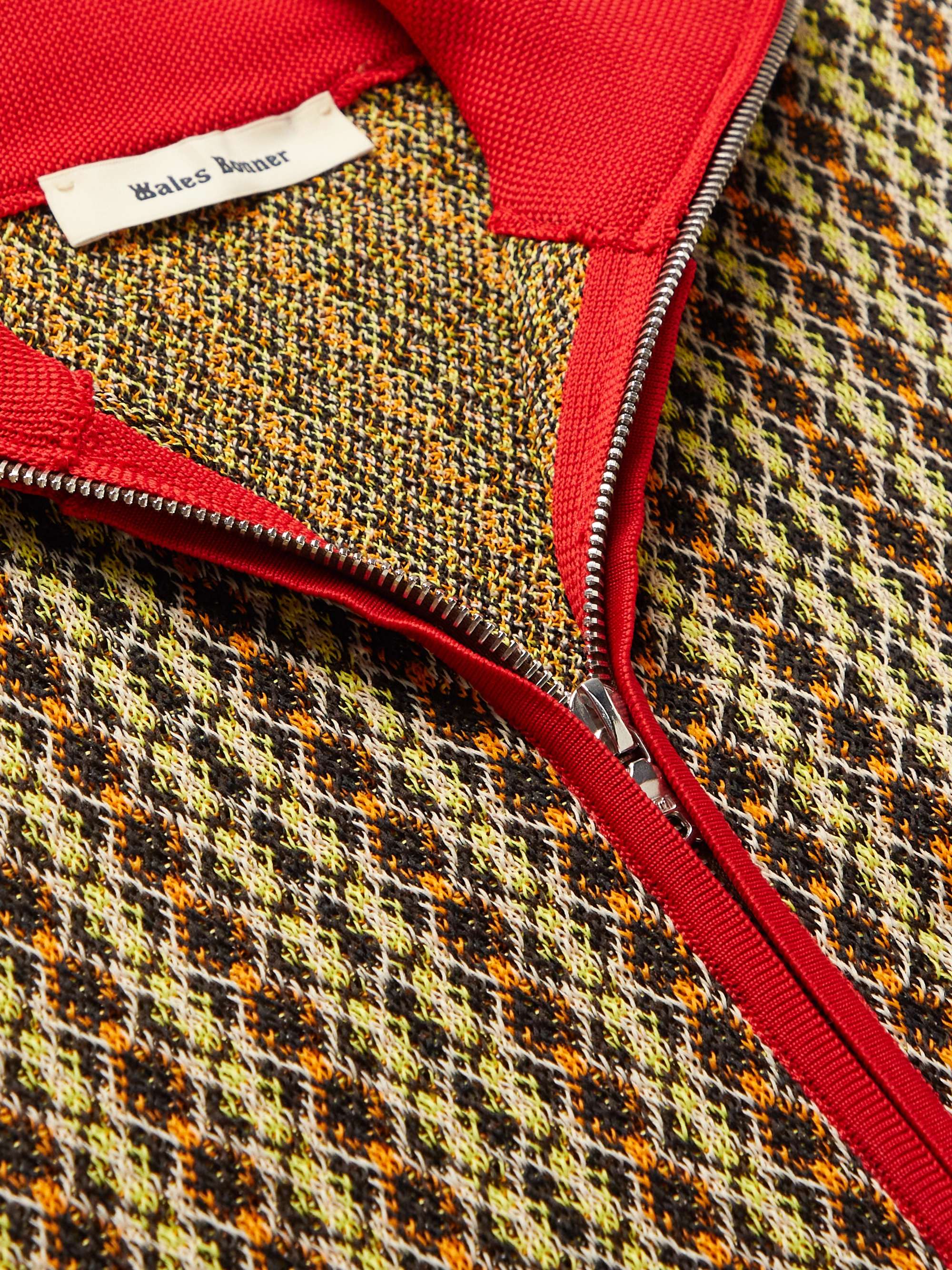 WALES BONNER Orchestre Slim-Fit Striped Jacquard-Knit Zip-Up Cardigan