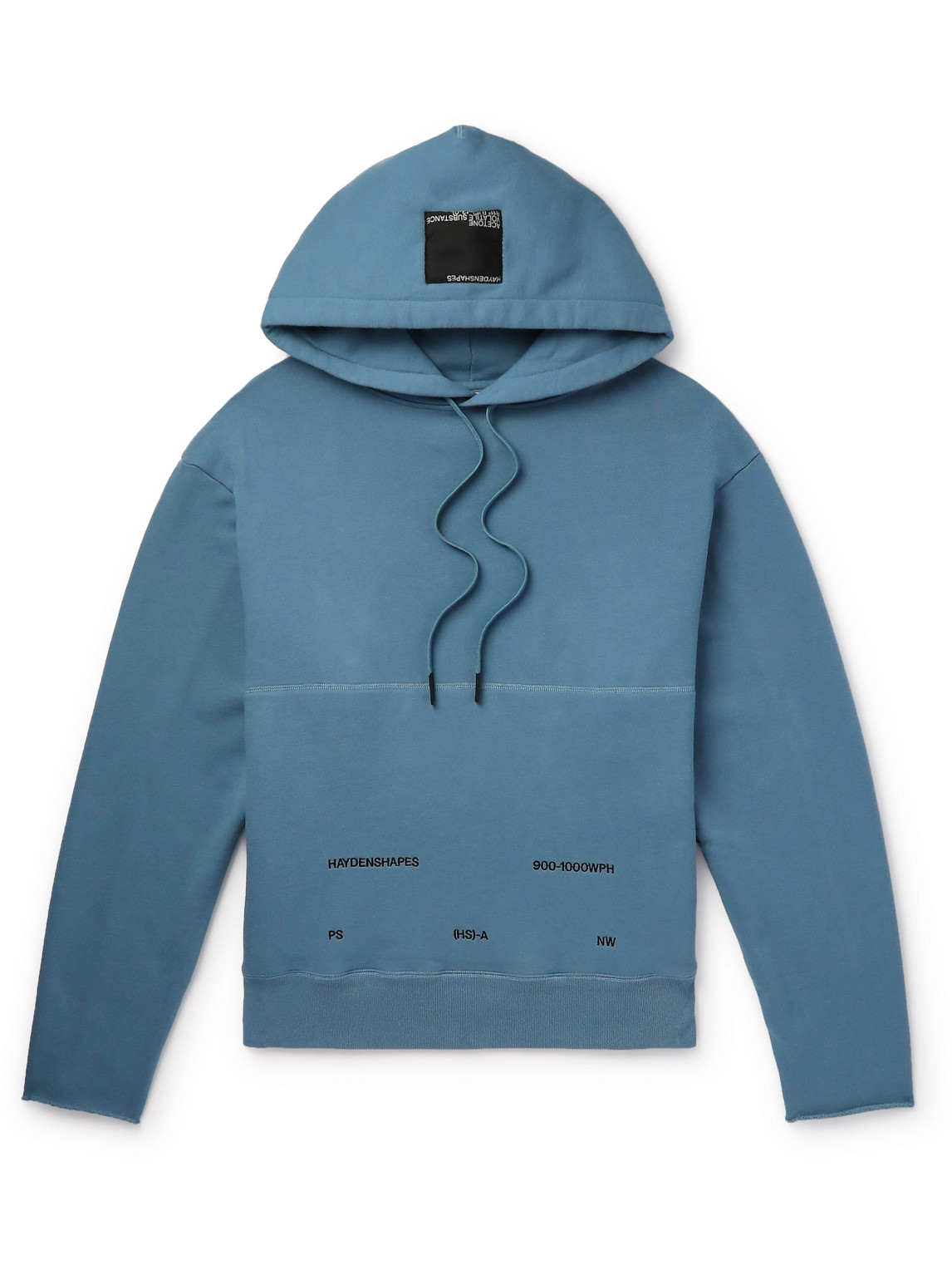 Waves Per Hour Logo-Embroidered Cotton-Jersey Hoodie