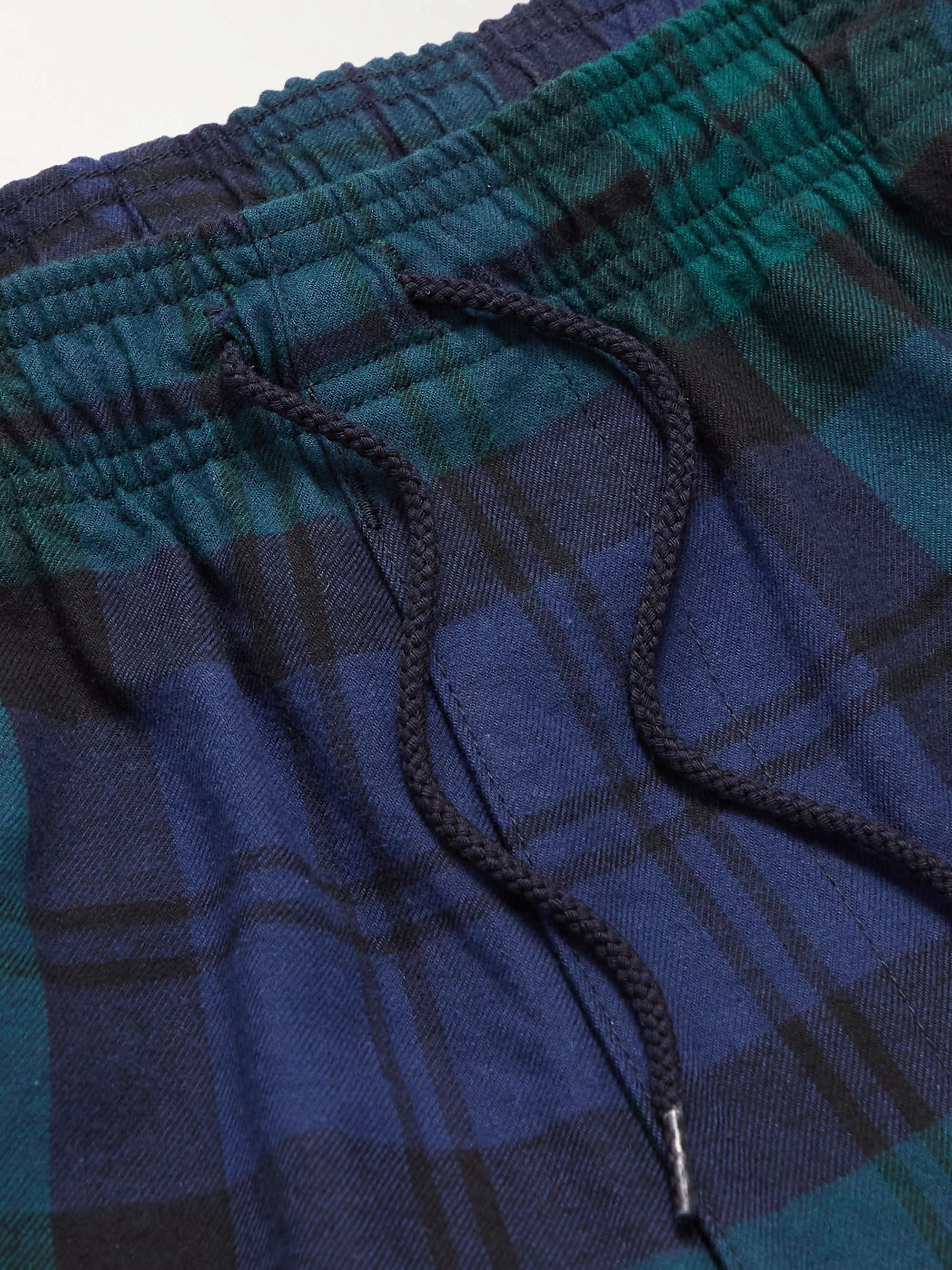 WTAPS® Seagull 03 Appliquéd Cotton-Flannel Drawstring Trousers