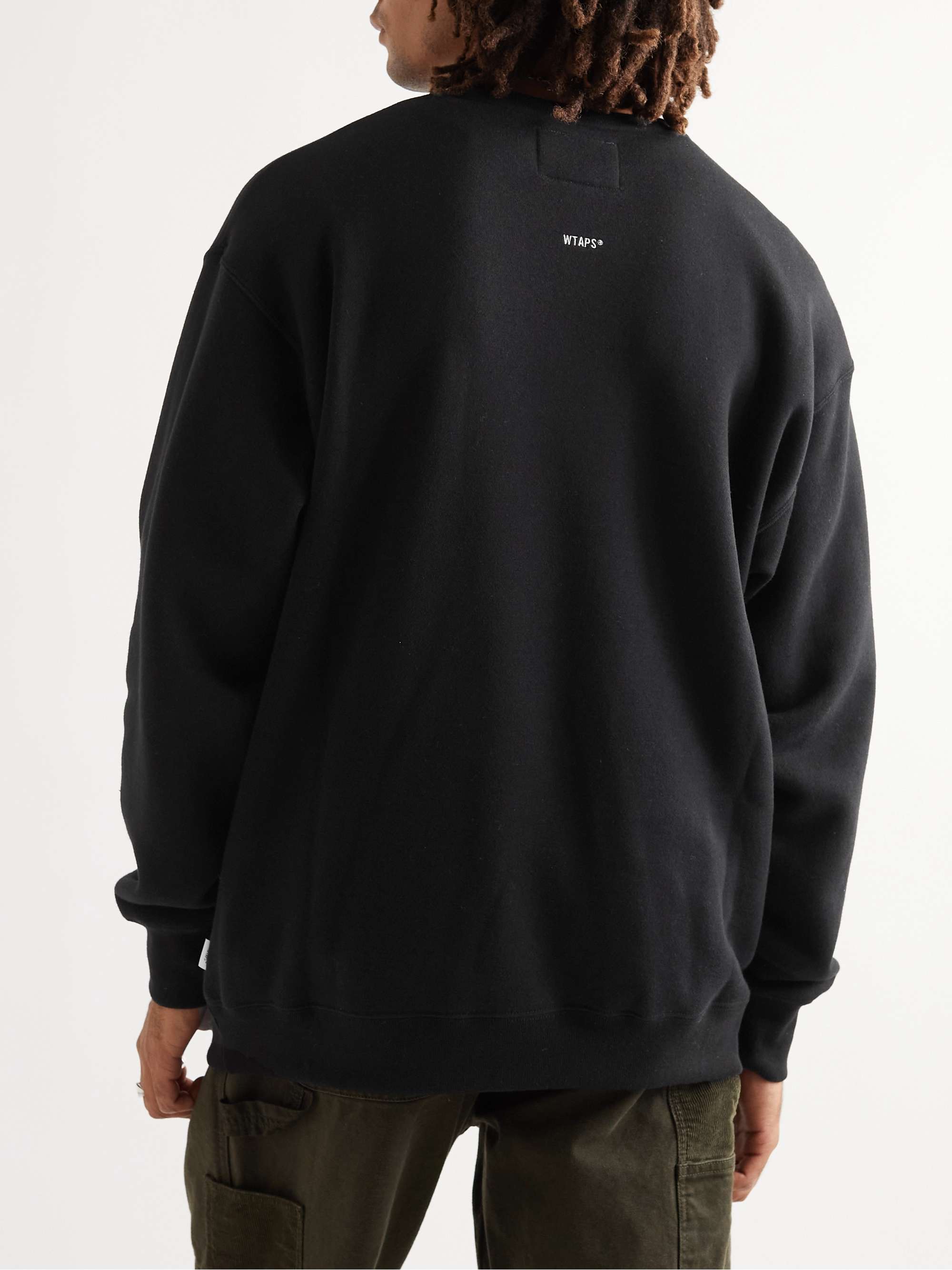 WTAPS® Logo-Appliquéd Cotton-Jersey Sweatshirt