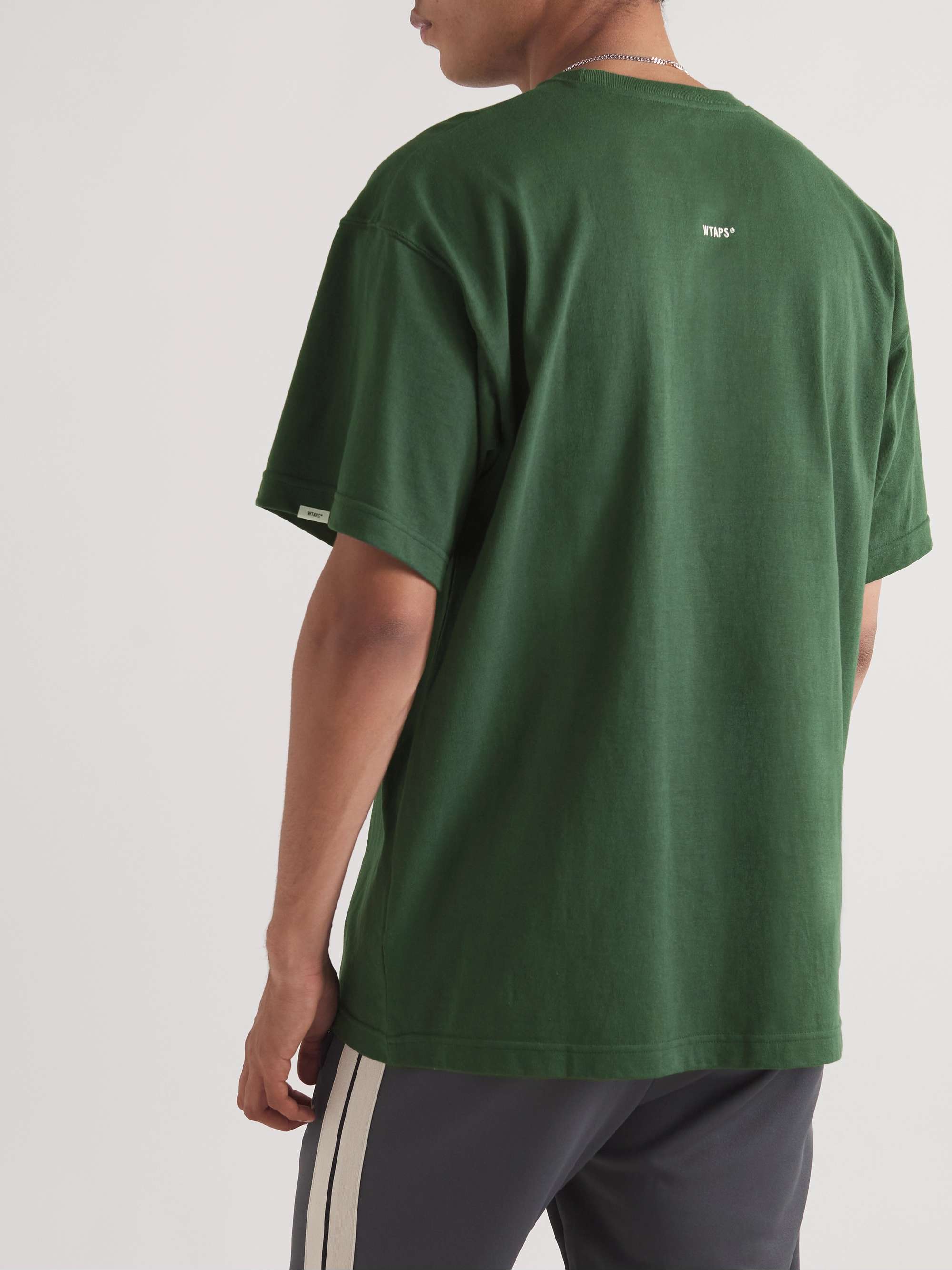 WTAPS® Printed Logo-Appliquéd Cotton-Jersey T-Shirt