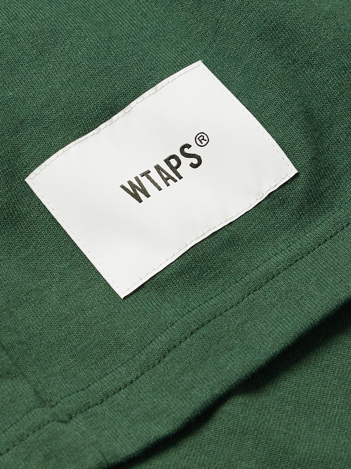 Wtaps Printed Logo-appliquéd Cotton-jersey T-shirt In Green | ModeSens