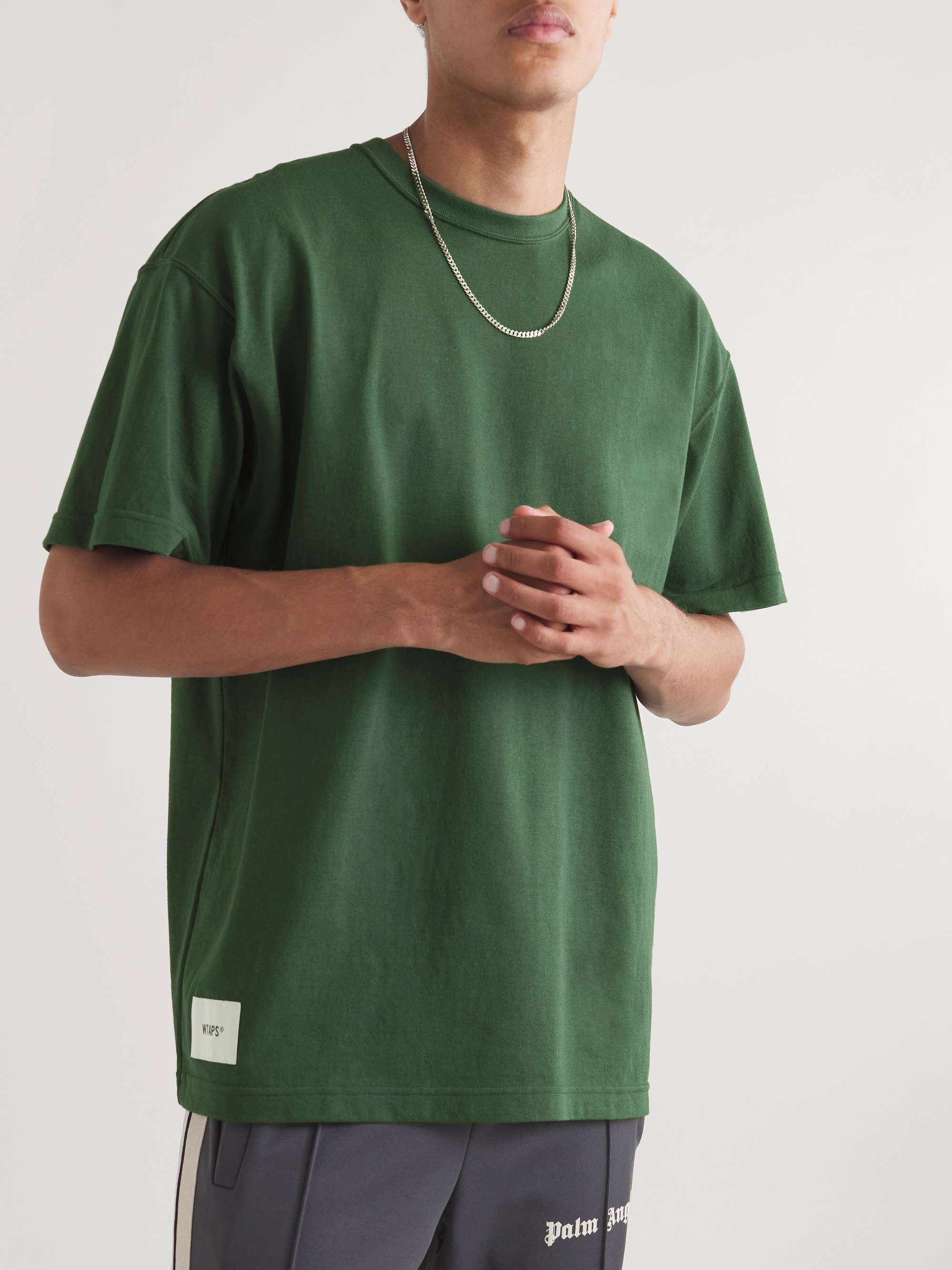 WTAPS® Printed Logo-Appliquéd Cotton-Jersey T-Shirt