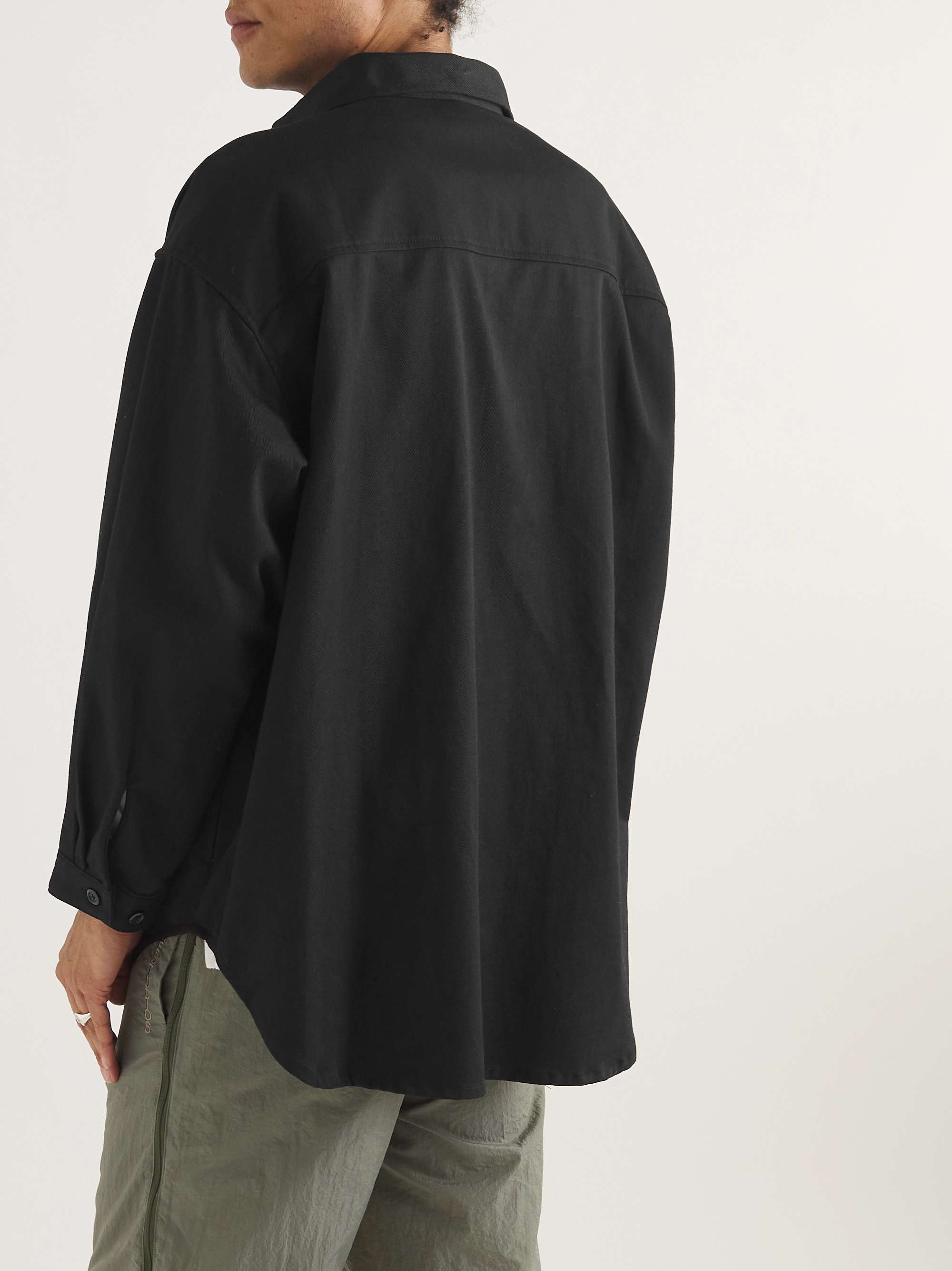 WTAPS® Wcpo Logo-Appliquéd Cotton-Gabardine Shirt
