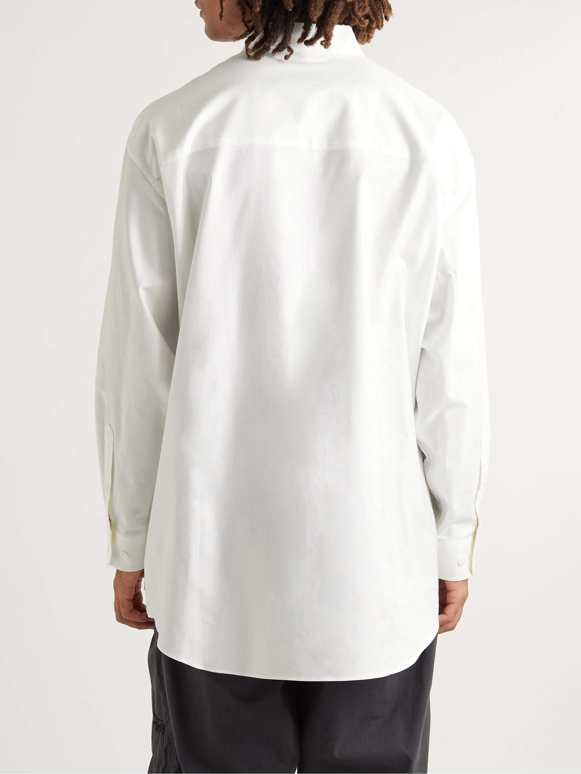 WTAPS® Button-Down Collar Embroidered Cotton-Oxford Shirt