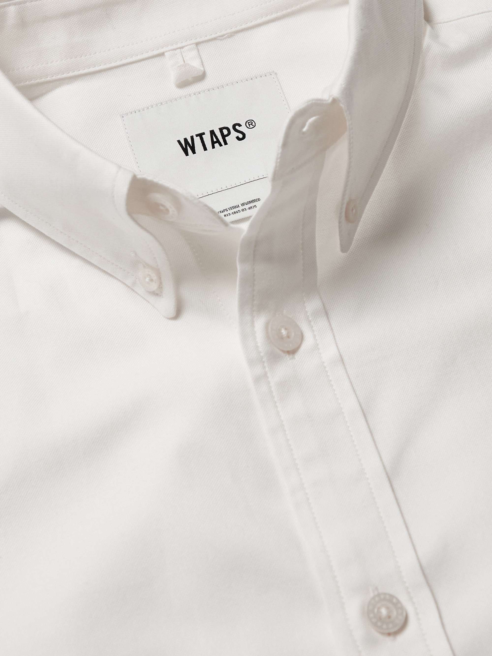 WTAPS® Button-Down Collar Embroidered Cotton-Oxford Shirt